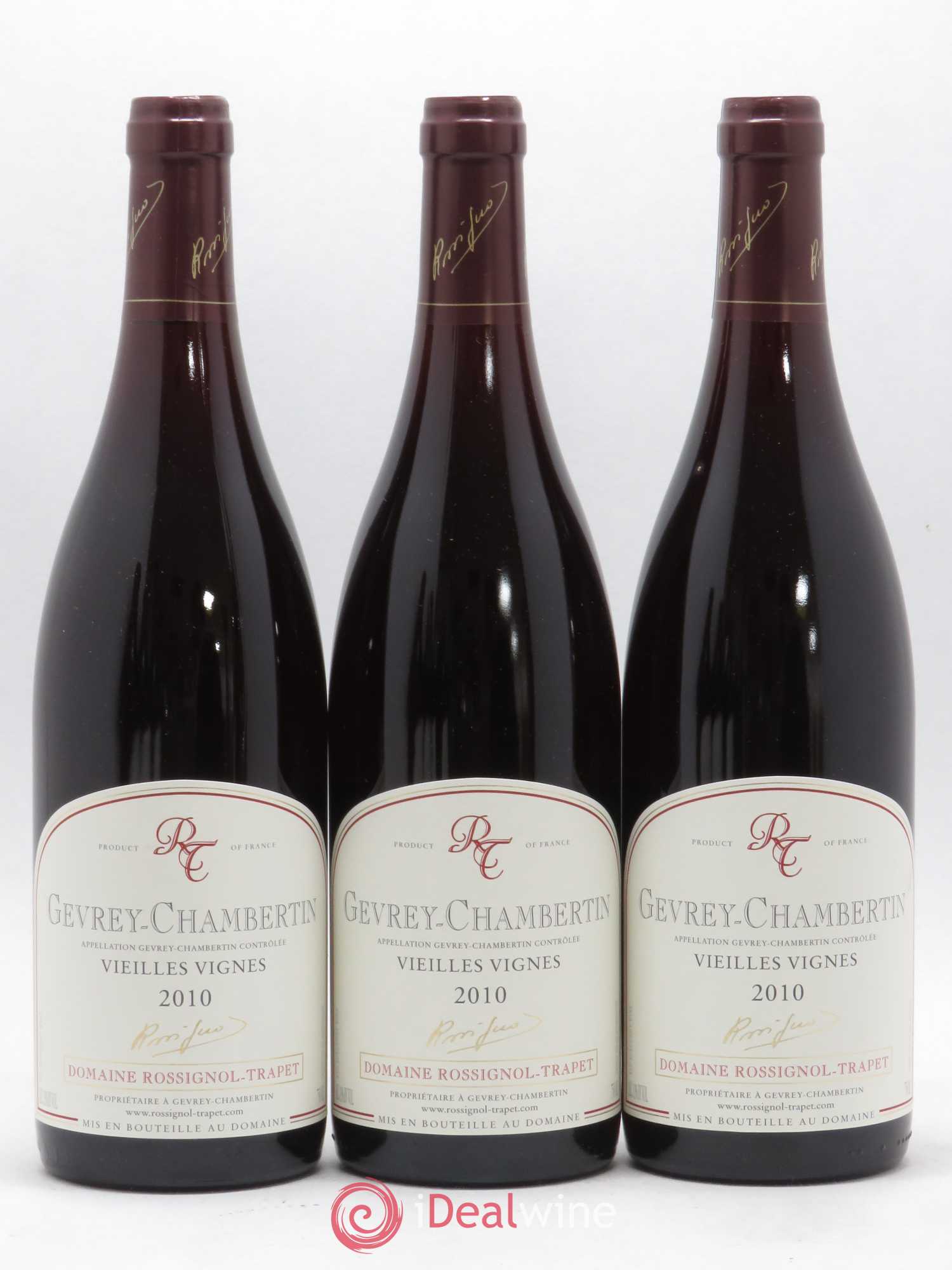 Gevrey-Chambertin Vieilles vignes Rossignol-Trapet (Domaine) 2010 - Lot de 3 bouteilles - 0