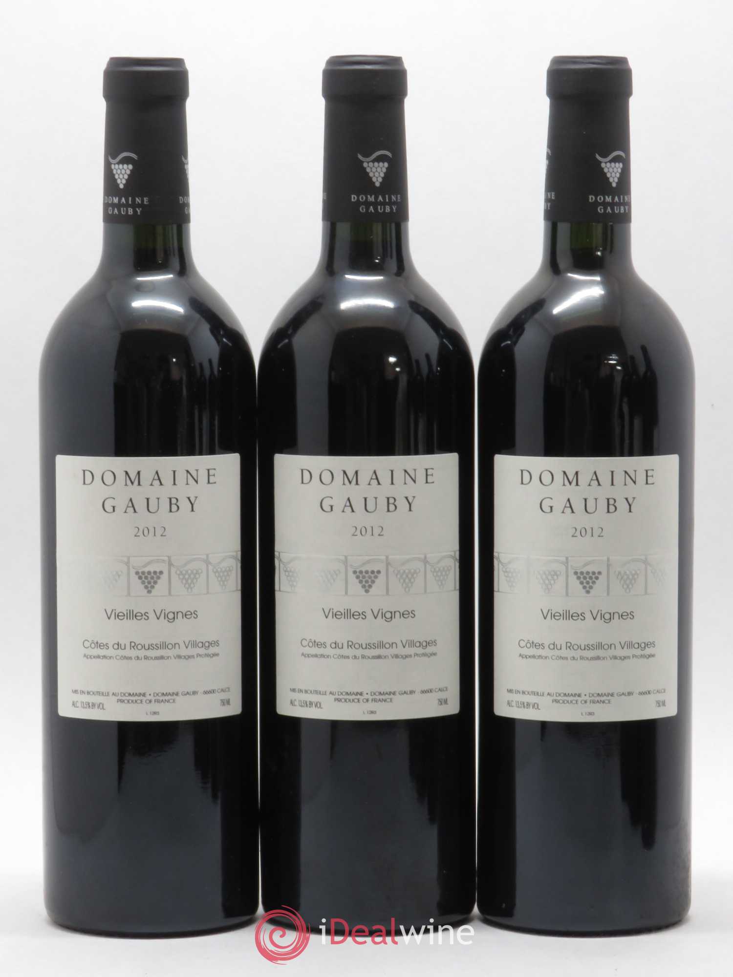 Côtes du Roussillon Villages Vieilles vignes Gauby (Domaine) 2012 - Lot de 3 bouteilles - 0