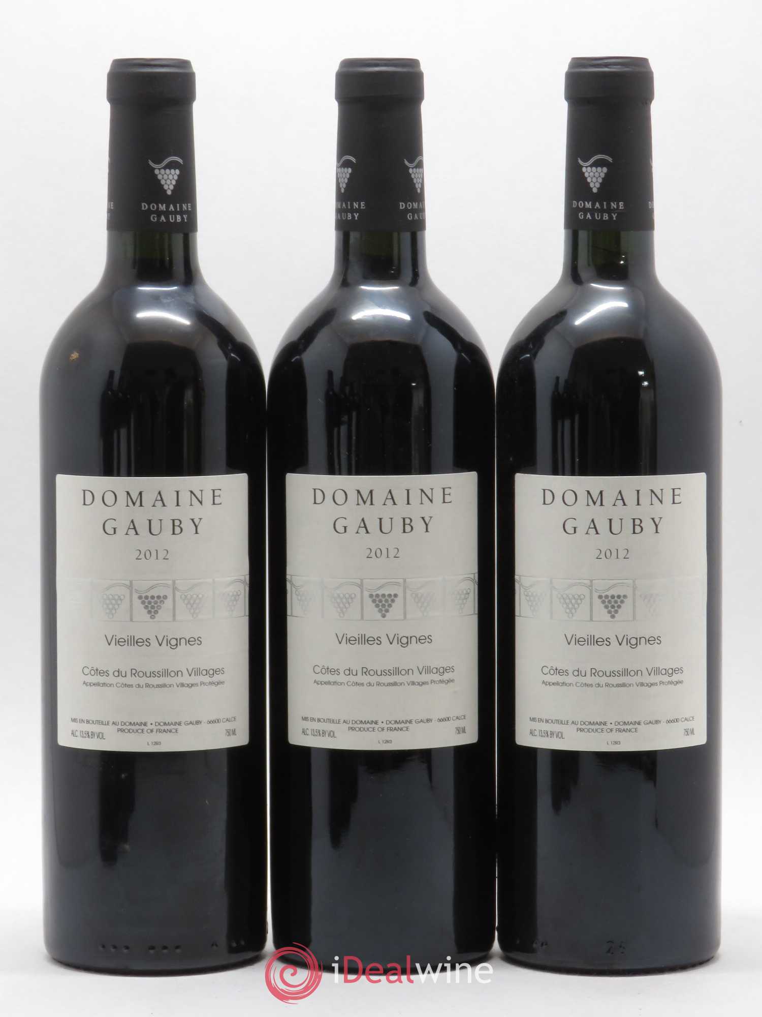 Côtes du Roussillon Villages Vieilles vignes Gauby (Domaine) 2012 - Lot de 3 bouteilles - 0