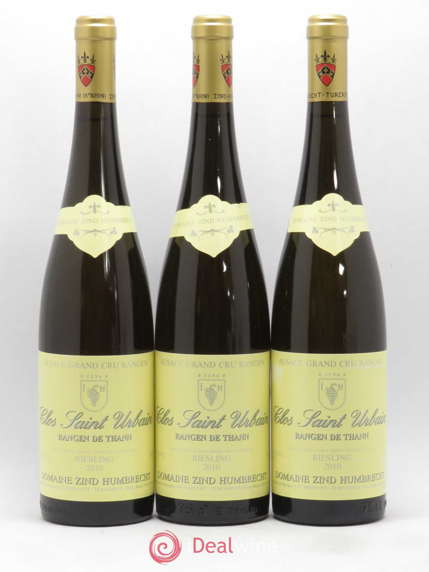Alsace Riesling Grand Cru Rangen de Thann Clos Saint Urbain Zind-Humbrecht (Domaine) 2010 - Lot de 3 bouteilles - 0