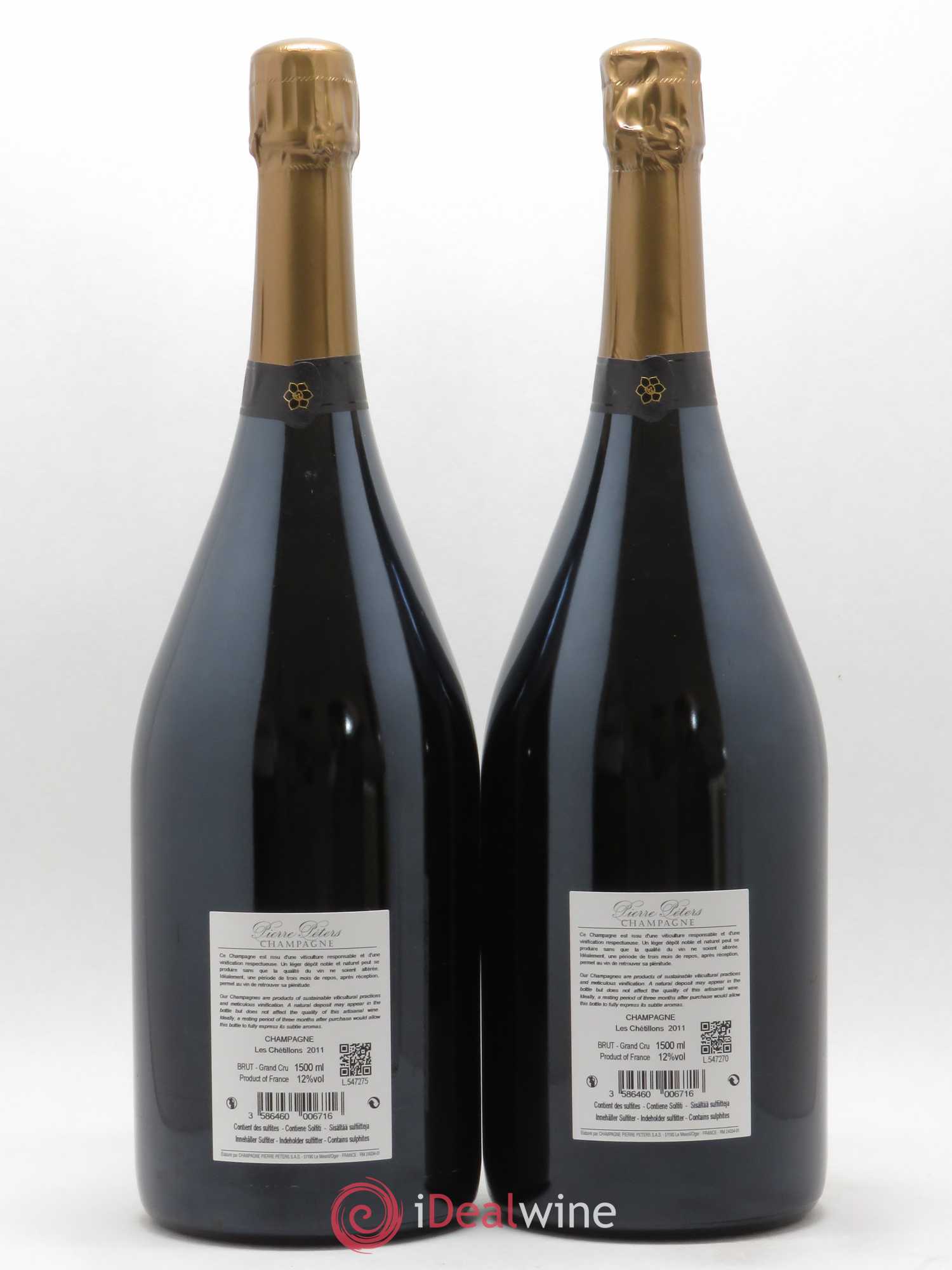 Cuvée Spéciale les Chétillons Blanc de Blancs Brut Pierre Péters 2011 - Posten von 2 Magnum - 1