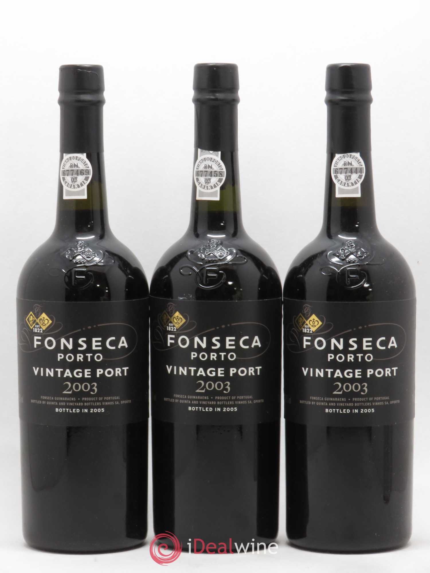 Porto Fonseca Vintage 2003 - Lot de 3 bouteilles - 0