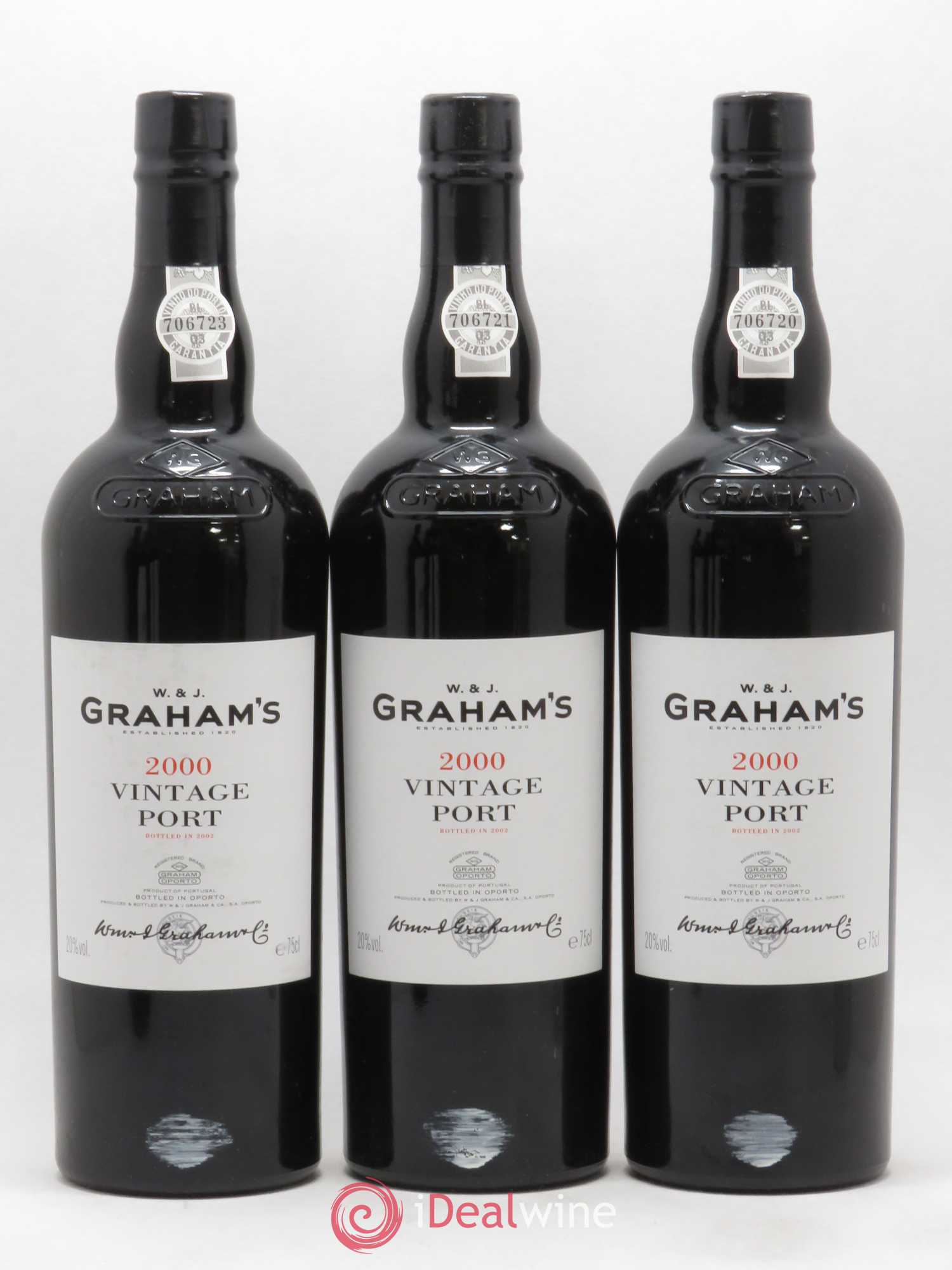 Porto W&J Graham' Vintage 2000 - Lot de 3 bouteilles - 0