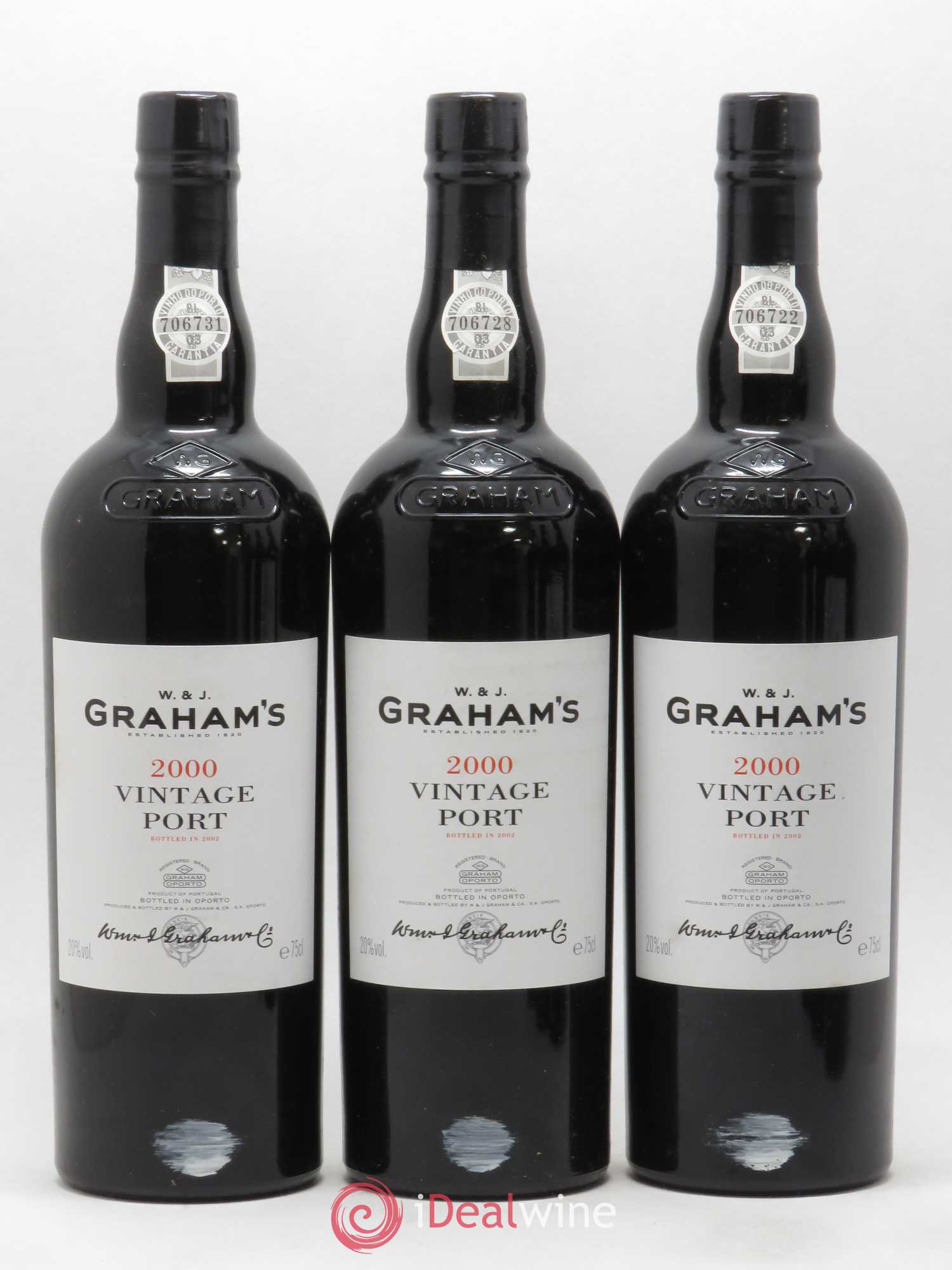 Porto W&J Graham' Vintage 2000 - Lot de 3 bouteilles - 0