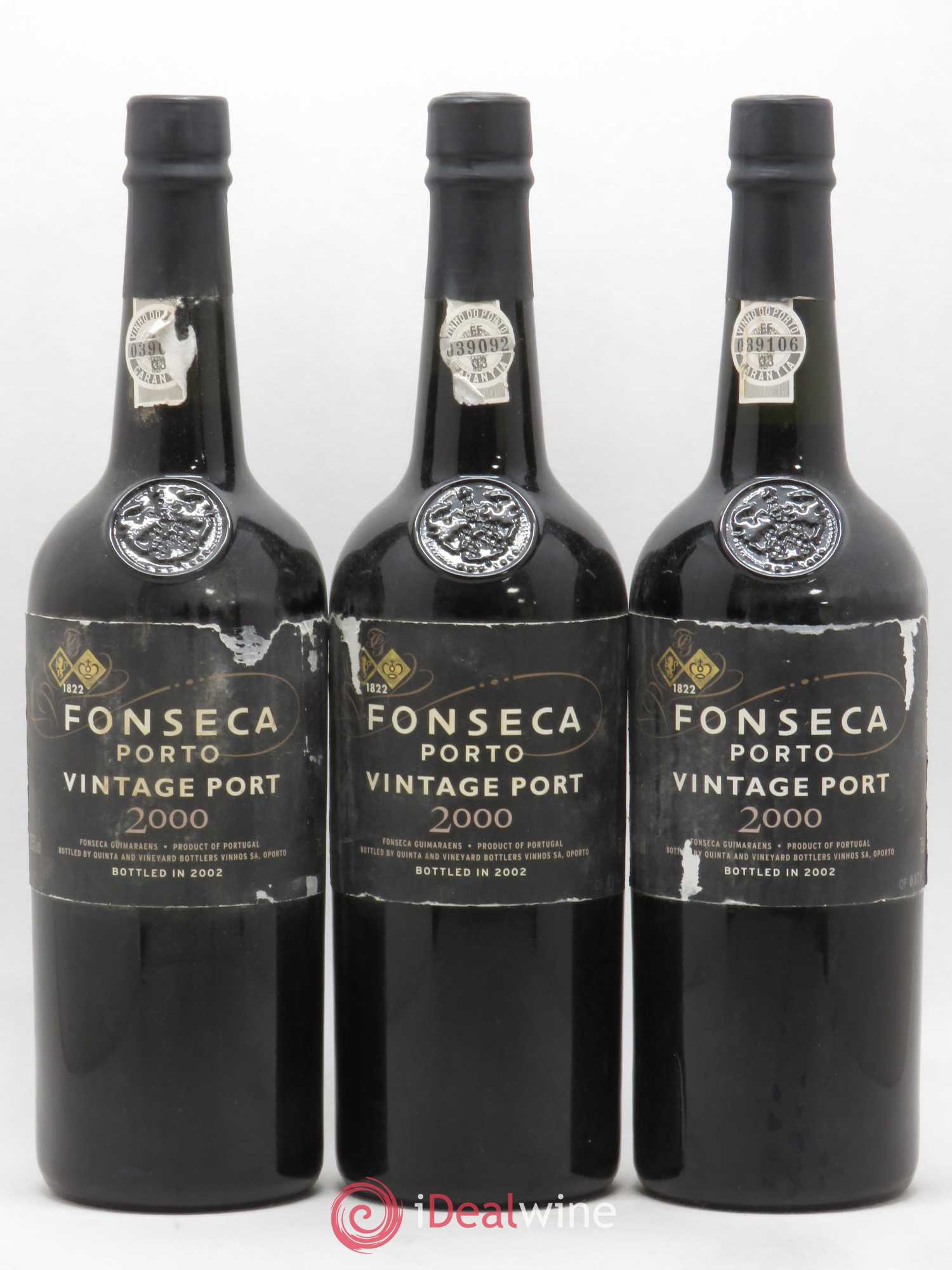Porto Fonseca Vintage 2000 - Lot de 3 bouteilles - 0