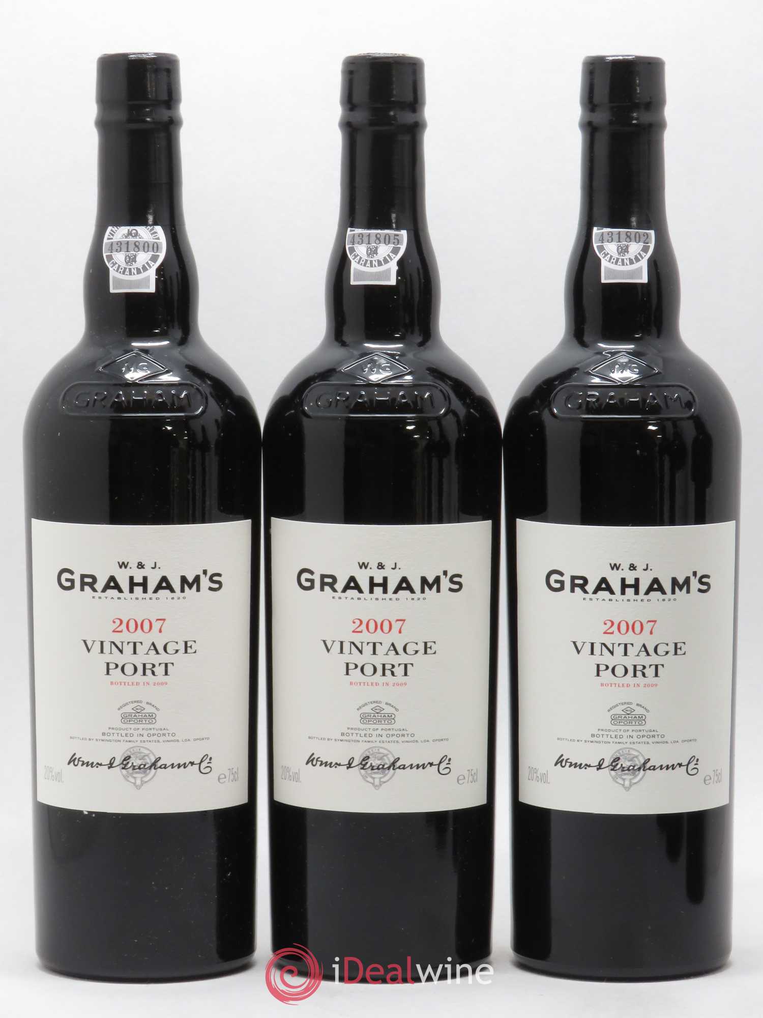 Porto W&J Graham' Vintage 2007 - Lot de 6 bouteilles - 1
