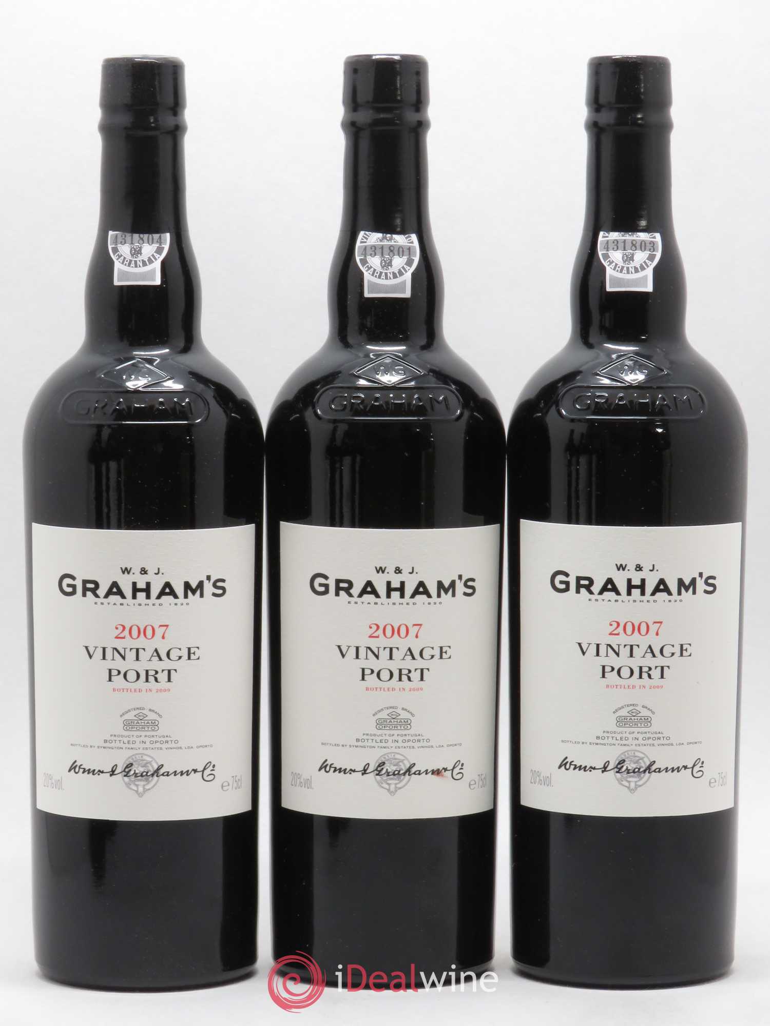 Porto W&J Graham' Vintage 2007 - Lot de 6 bouteilles - 2