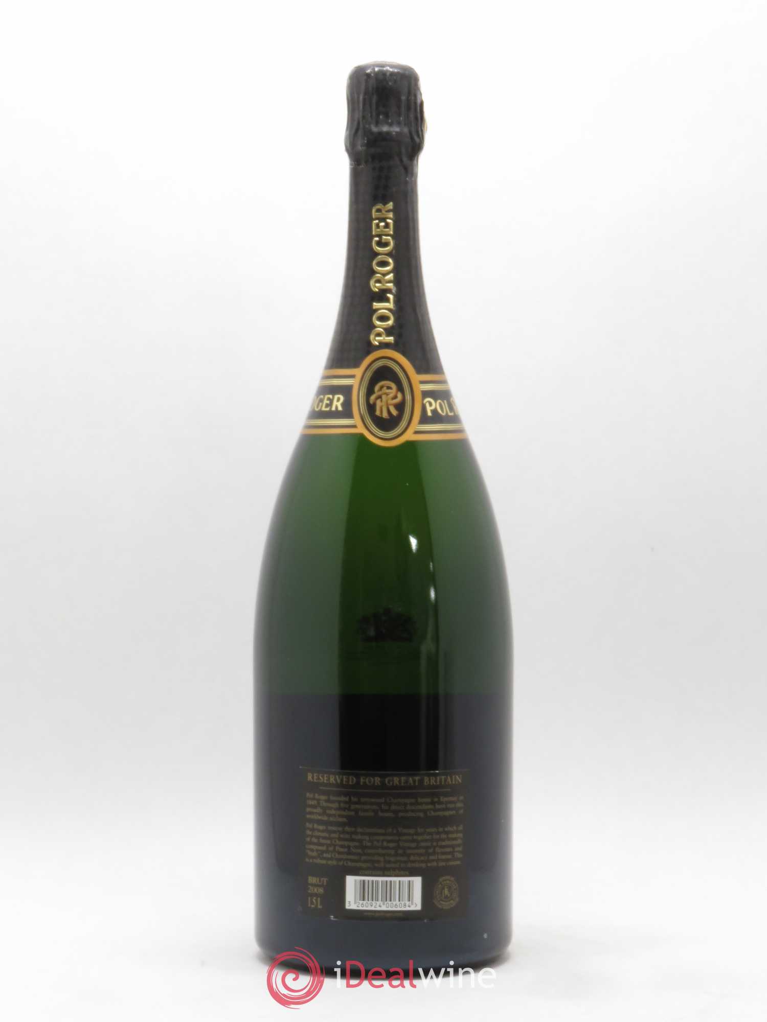 Brut Vintage Pol Roger 2008 - Lot de 1 magnum - 1