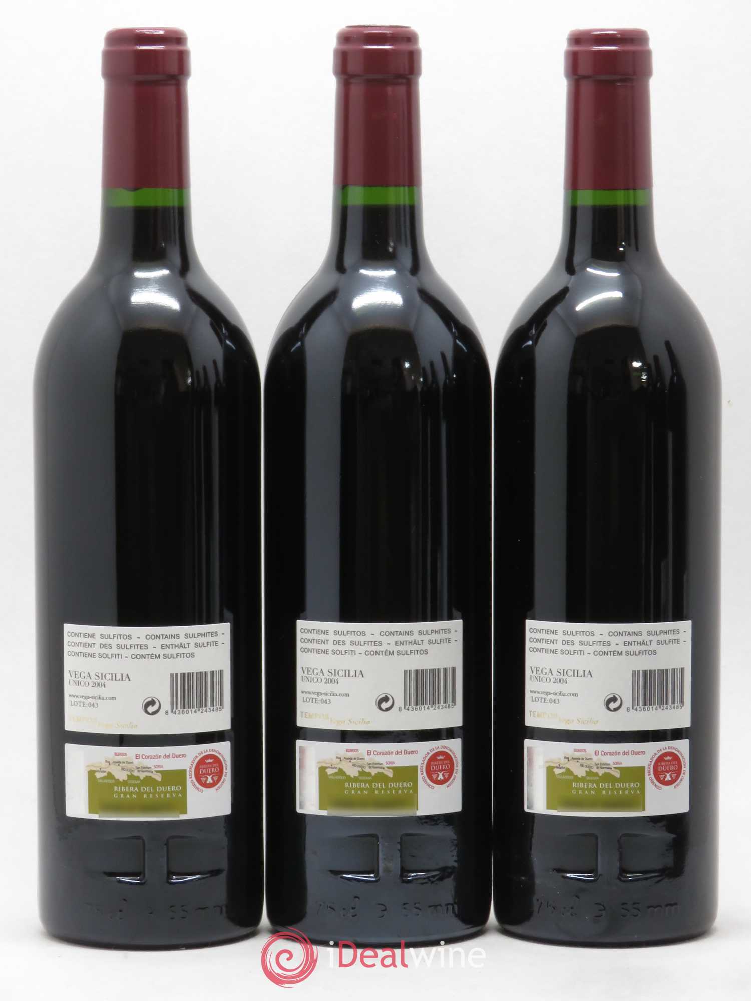 Ribera Del Duero DO Vega Sicilia Unico Famille Alvarez 2004 - Lot de 6 bouteilles - 2