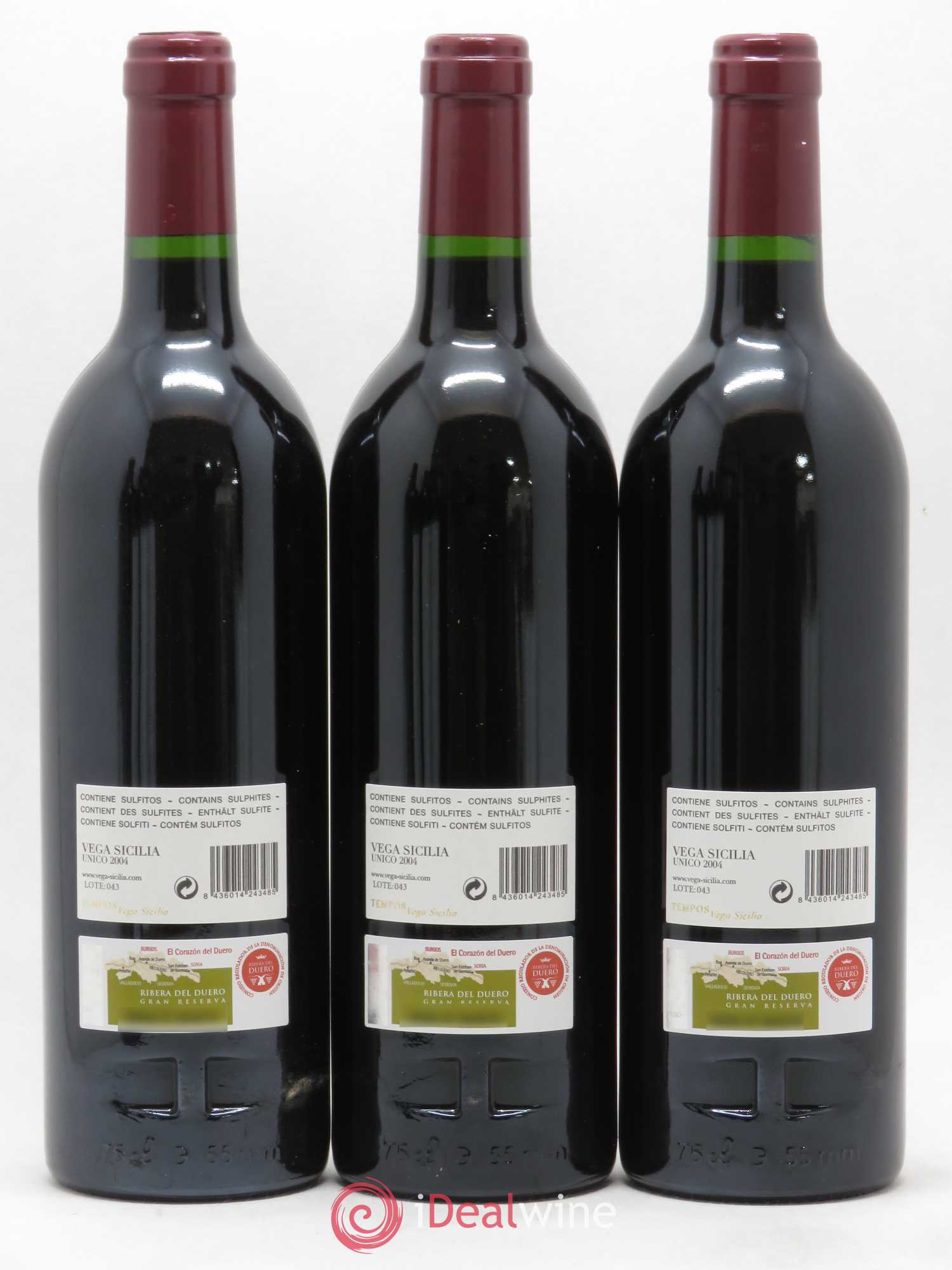 Ribera Del Duero DO Vega Sicilia Unico Famille Alvarez 2004 - Lot de 6 bouteilles - 4