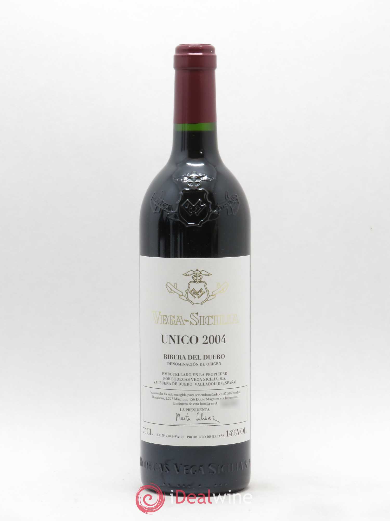Ribera Del Duero DO Vega Sicilia Unico Famille Alvarez 2004 - Lot de 1 bouteille - 0