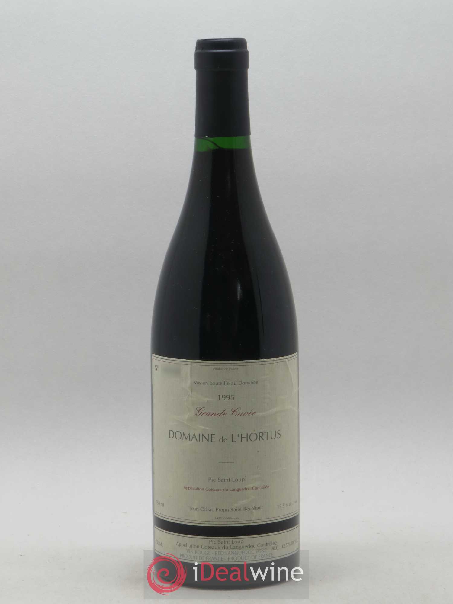 Pic Saint-Loup Domaine de L'Hortus Grande Cuvée Famille Orliac 1995 - Lot de 1 bouteille - 0
