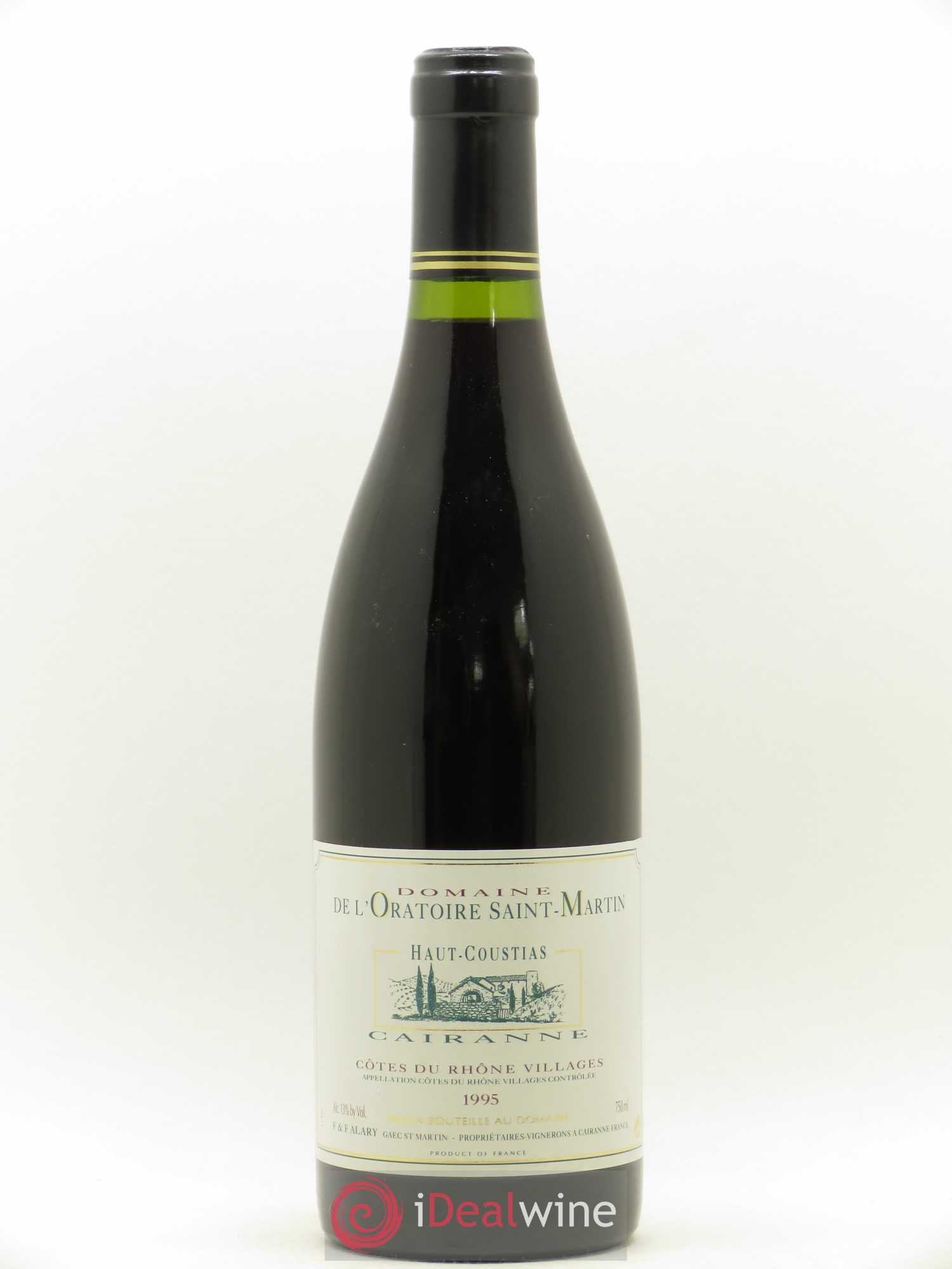 Cairanne Haut-Coustias Oratoire Saint-Martin - Frédéric et François Alary 1995 - Lot de 1 bouteille - 0
