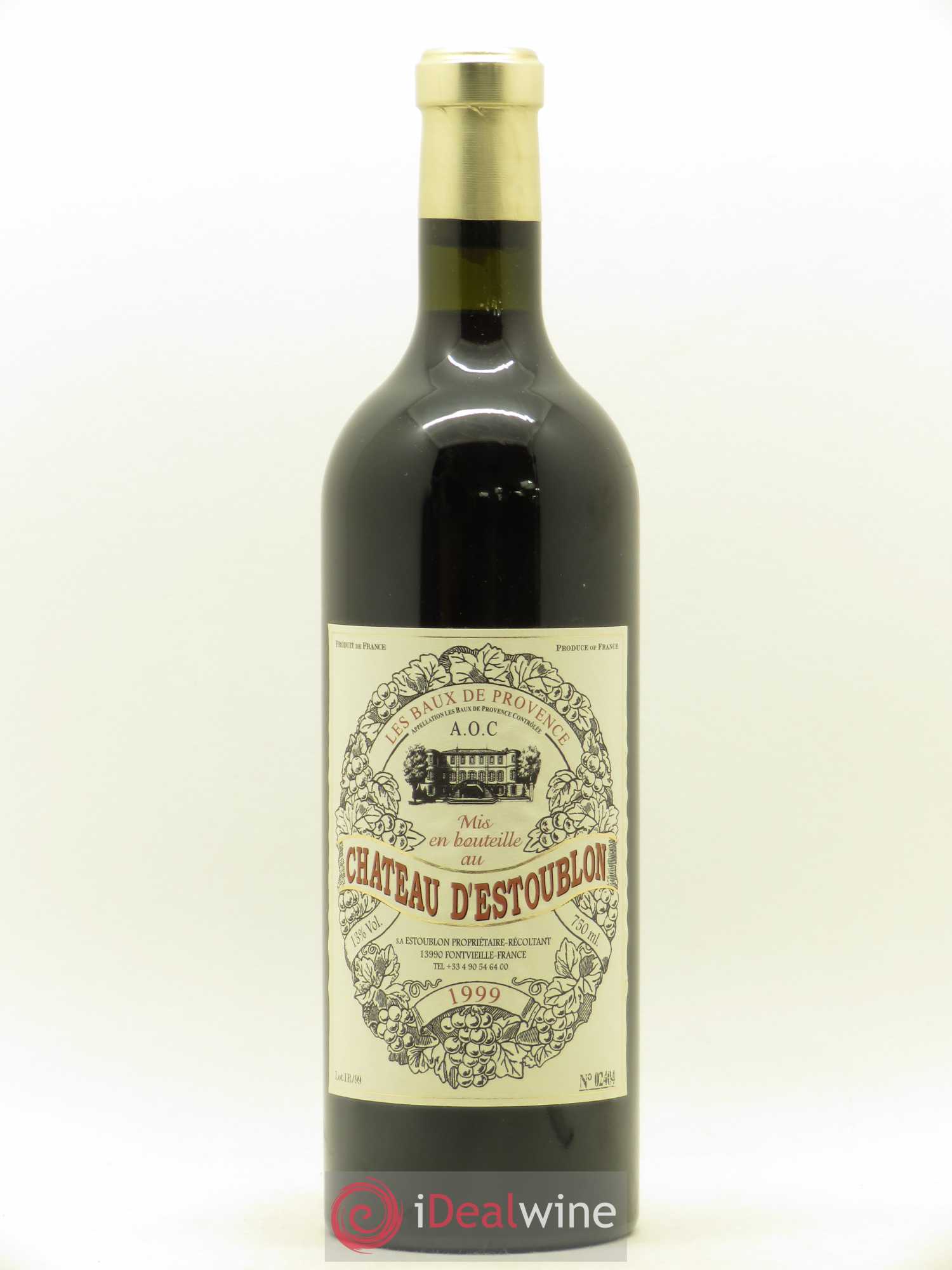 Baux de Provence Château d'Estoublon 1999 - Lot de 1 bouteille - 0