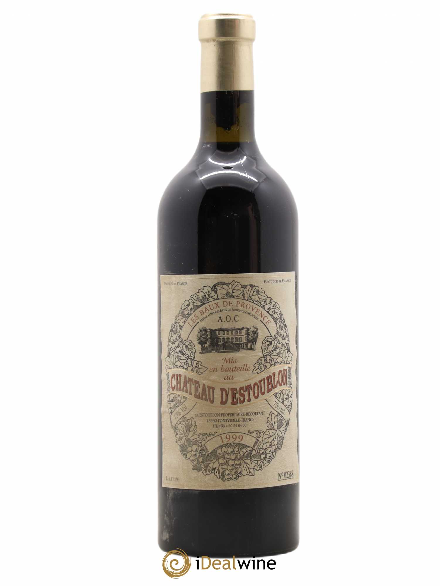 Coteaux d'Aix-en-Provence Château d'Estoublon (sans prix de réserve) 1999 - Posten von 1 Flasche - 0