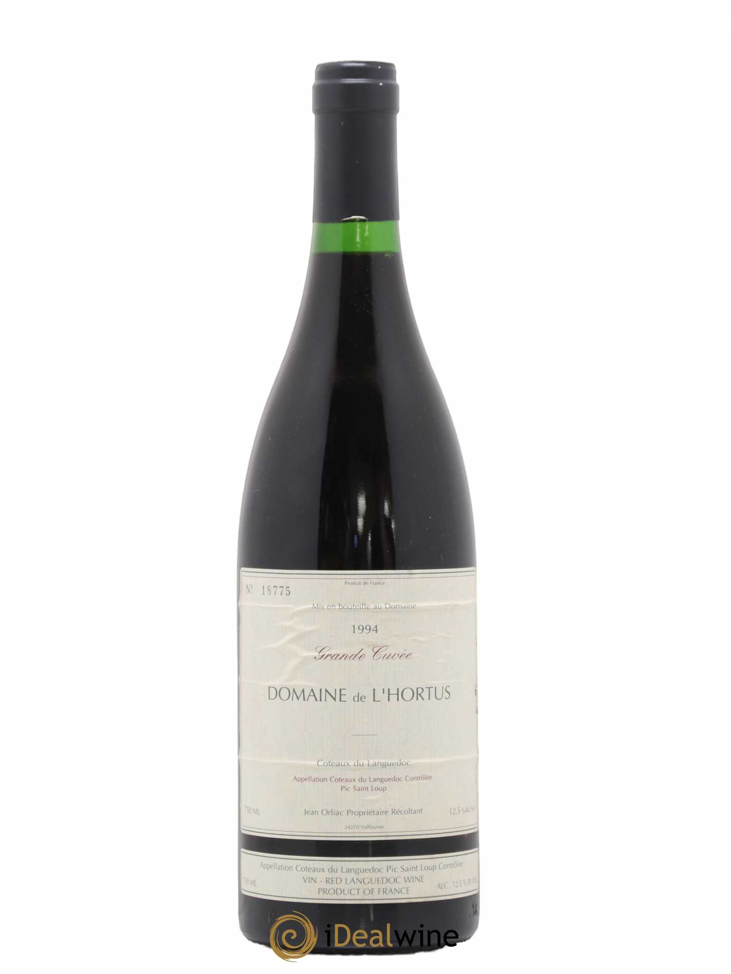 Pic Saint-Loup Domaine de L'Hortus Grande Cuvée Famille Orliac 1994 - Lotto di 1 bottiglia - 0