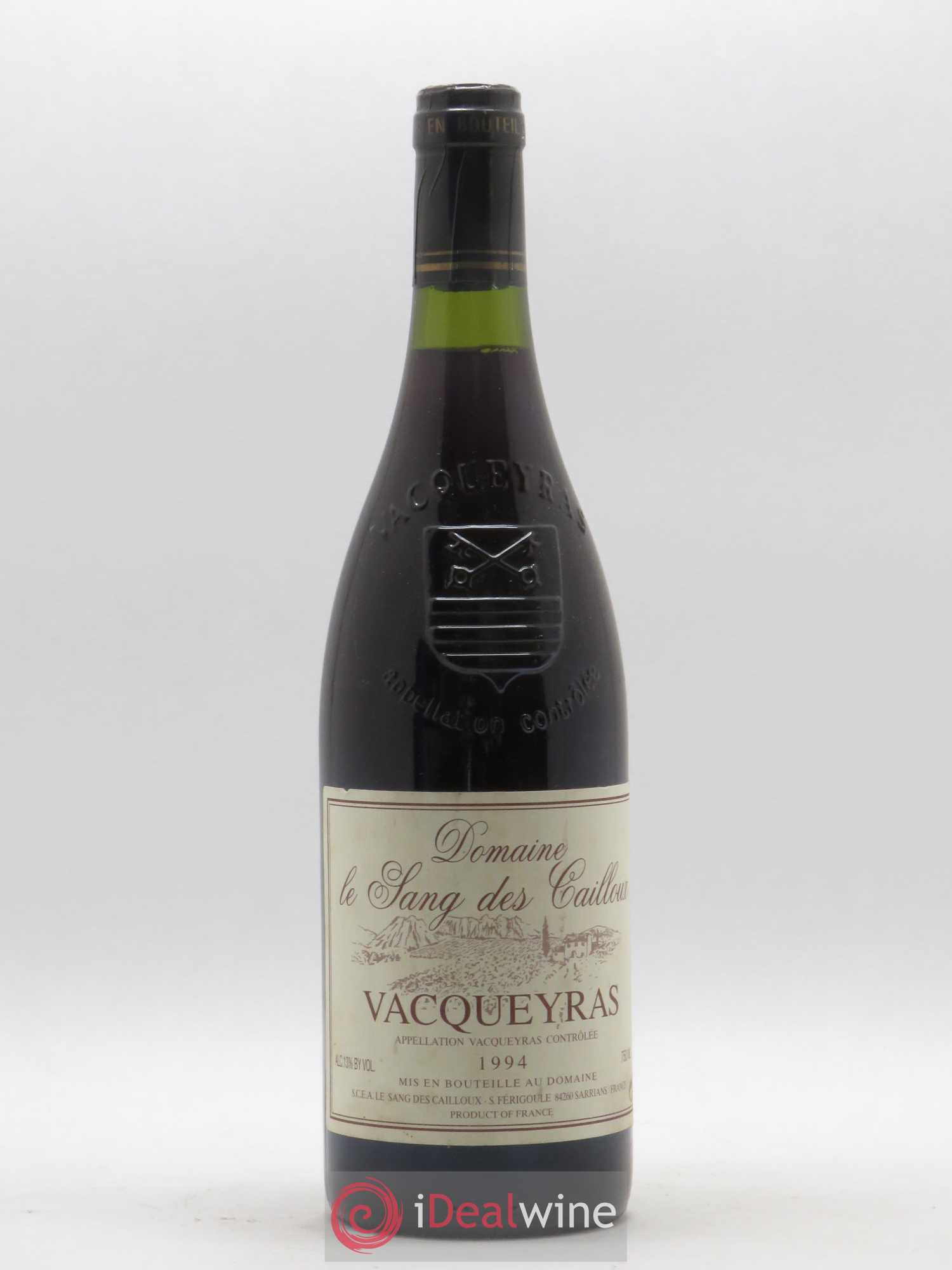 Vacqueyras Les Sang des Cailloux 1994 - Posten von 1 Flasche - 0