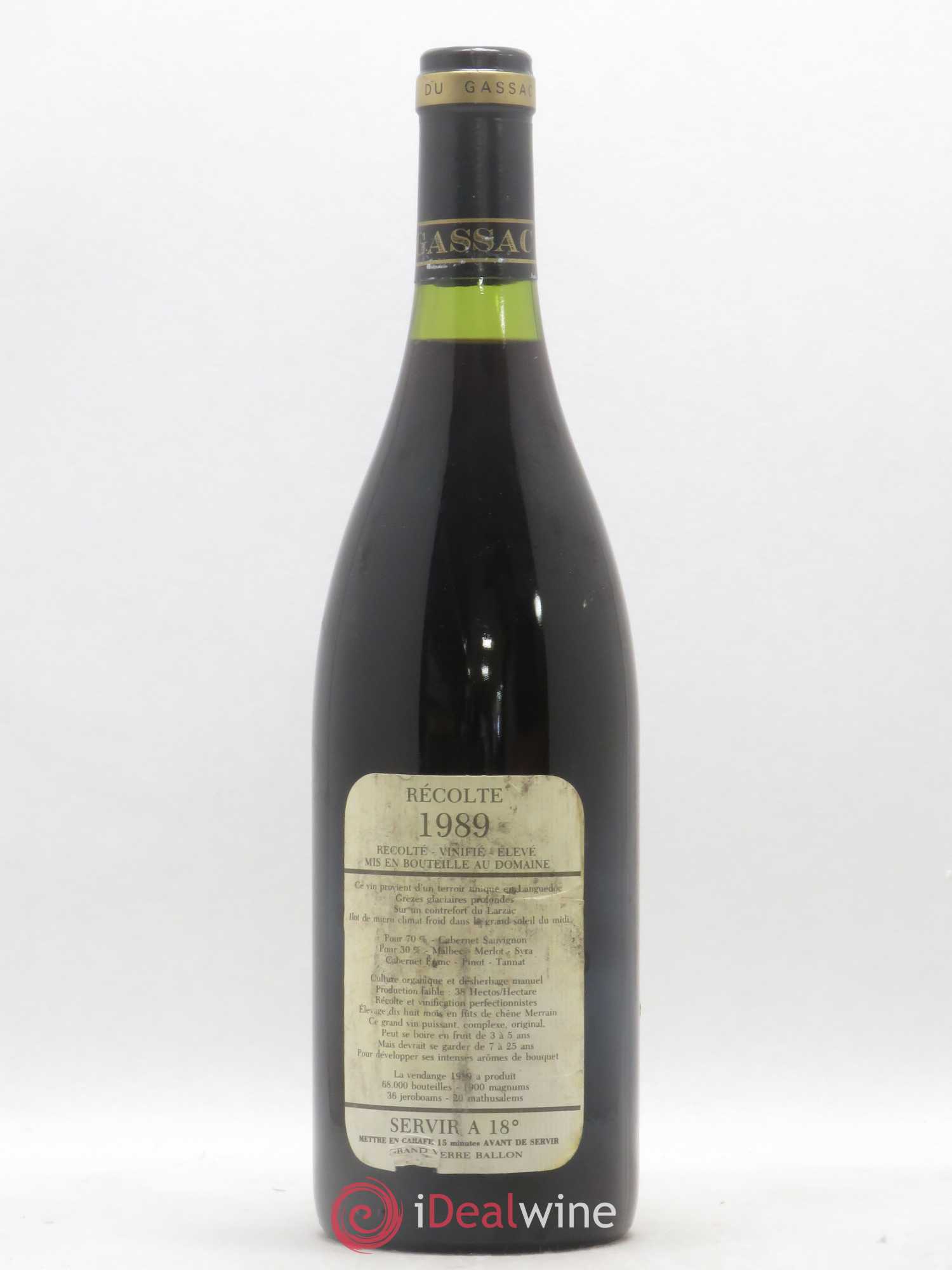 Saint-Guilhem-le-Désert - Cité d'Aniane Mas Daumas Gassac Famille Guibert de La Vaissière 1989 - Lot de 1 bouteille - 1