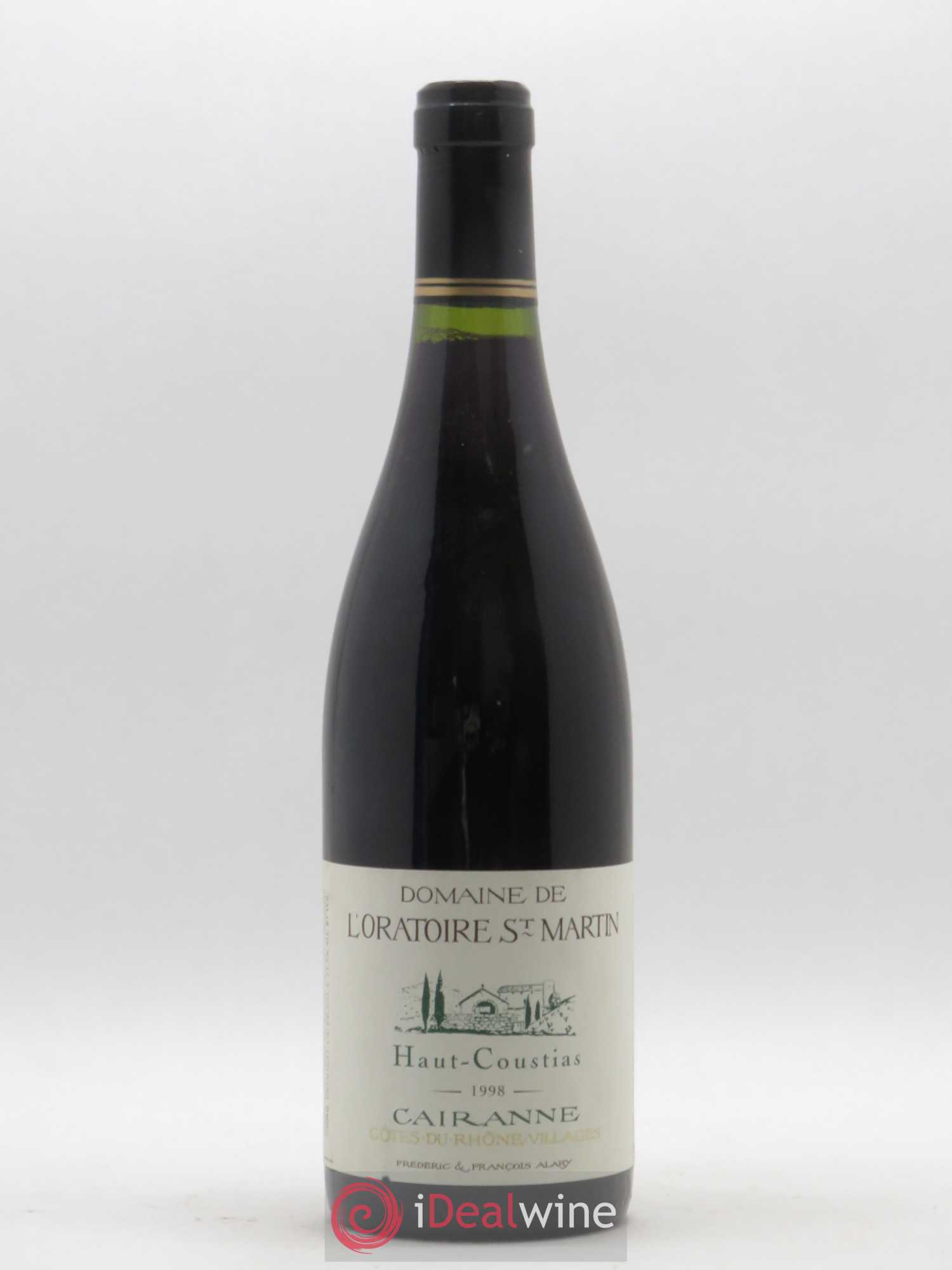 Cairanne Haut-Coustias Oratoire Saint-Martin - Frédéric et François Alary 1998 - Lot de 1 bouteille - 0
