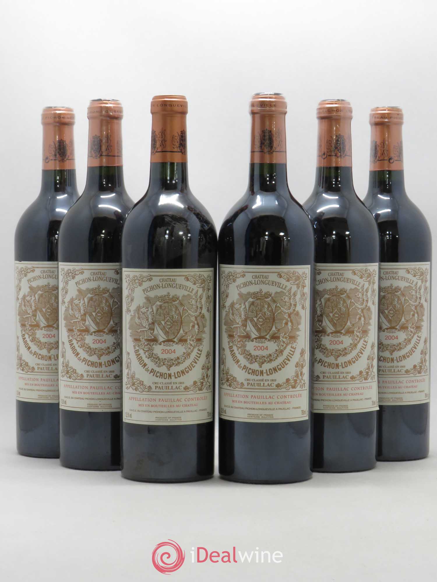 Pichon Longueville Baron 2ème Grand Cru Classé 2004 - Lot de 6 bouteilles - 0
