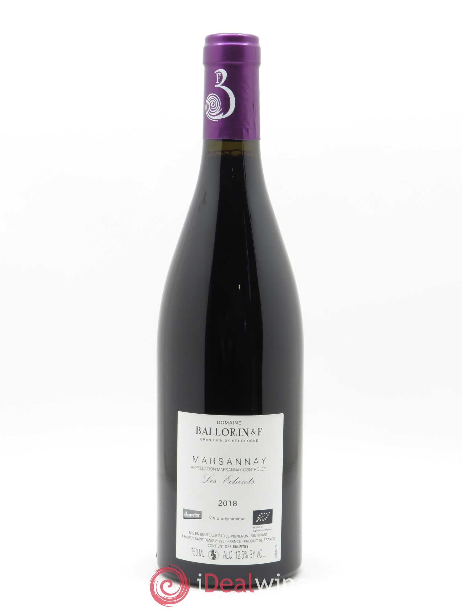 Marsannay Les Echezots Ballorin & F(Domaine) 2018 - Lot de 1 bouteille - 1