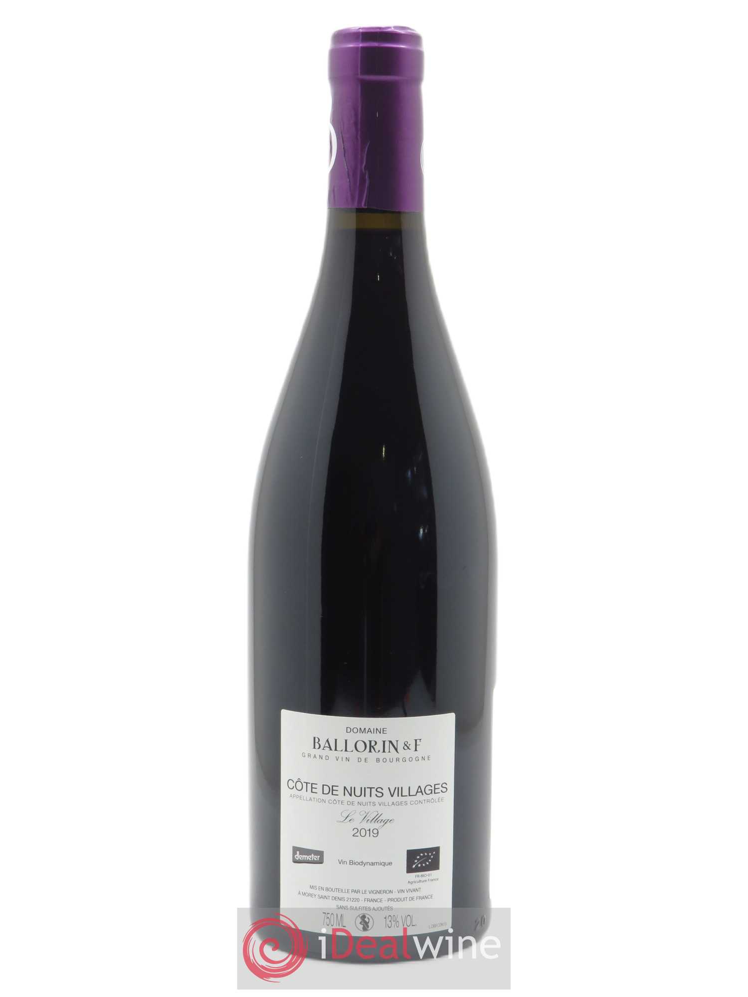 Côte de Nuits-Villages Le Village Ballorin & F(Domaine) 2019 - Lot of 1 bottle - 1