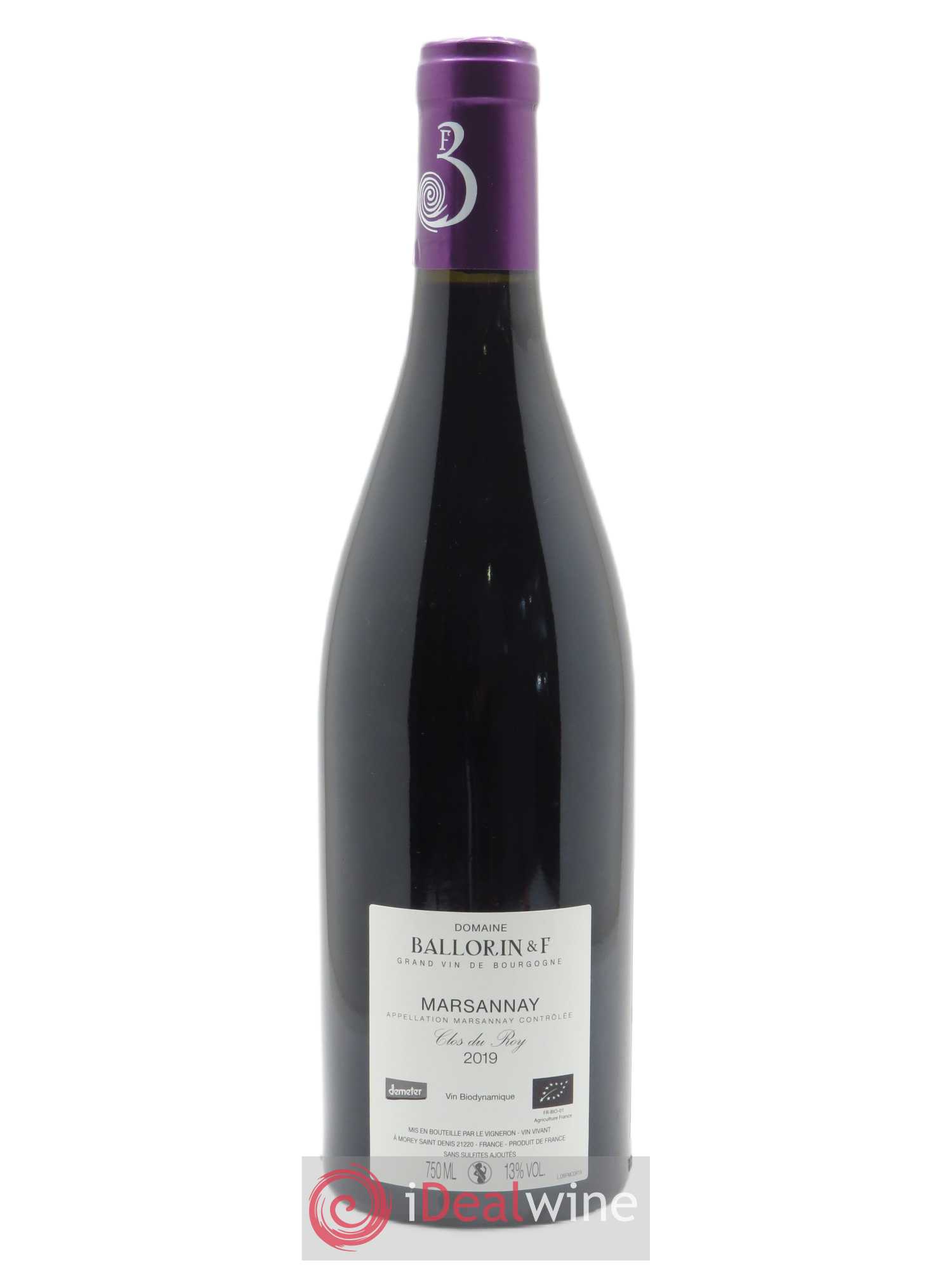 Marsannay Clos du Roy Ballorin & F(Domaine) 2019 - Lot de 1 bouteille - 1