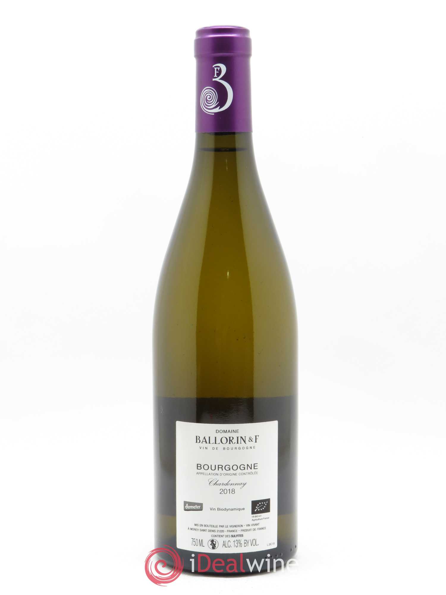 Bourgogne Ballorin & F(Domaine) 2018 - Lot de 1 bouteille - 1