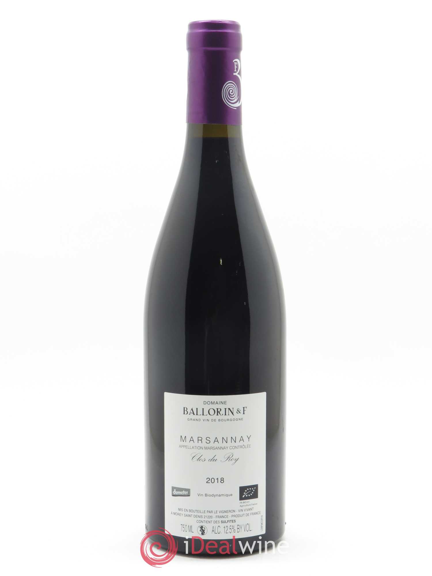 Marsannay Clos du Roy Ballorin & F(Domaine) 2018 - Lot de 1 bouteille - 1