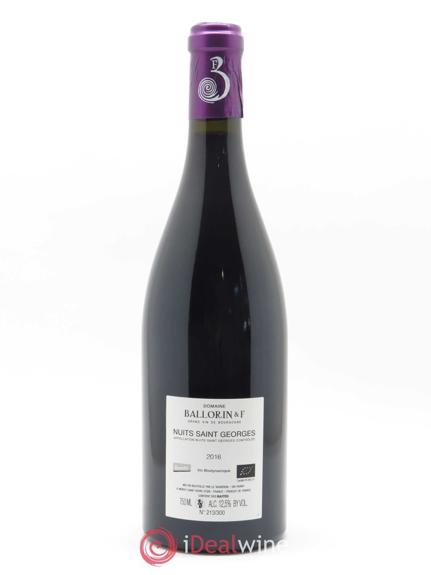 Nuits-Saint-Georges L'homme (anciennement Belle Croix) Ballorin & F(Domaine) 2016 - Lot of 1 bottle - 1