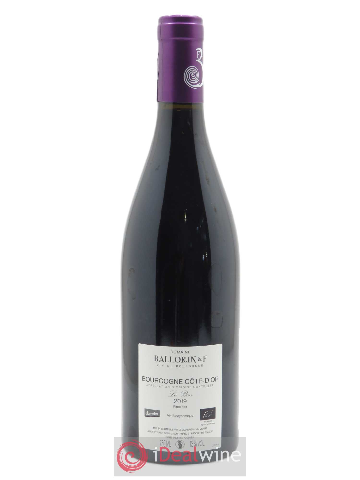 Bourgogne Ballorin & F(Domaine) 2019 - Lot de 1 bouteille - 1