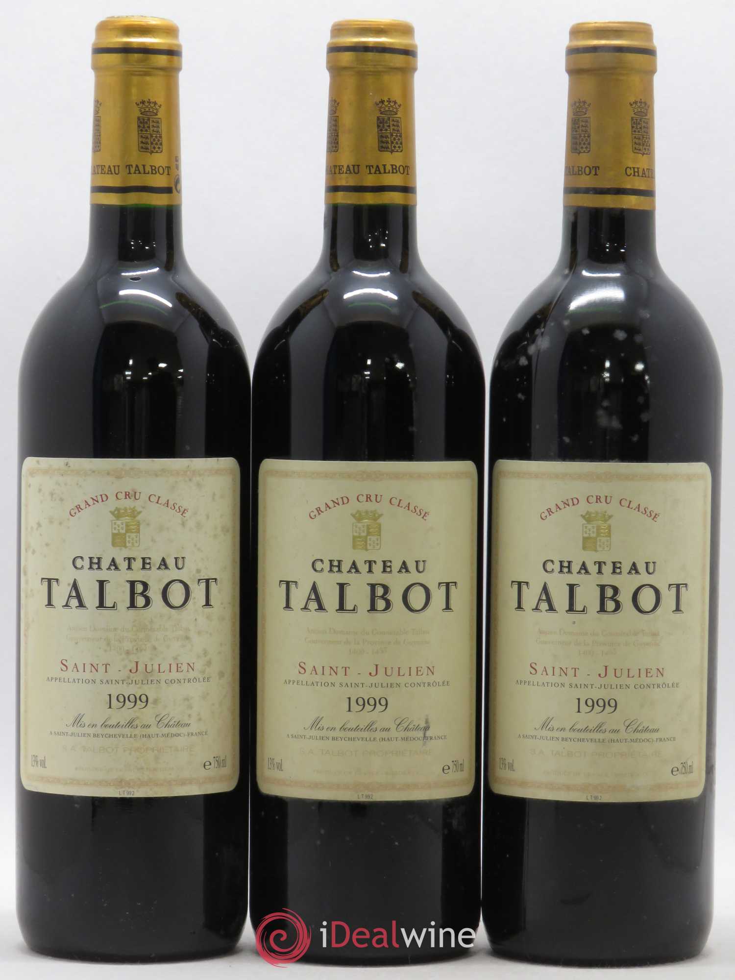 Château Talbot 4ème Grand Cru Classé 1999 - Lot de 6 bouteilles - 2
