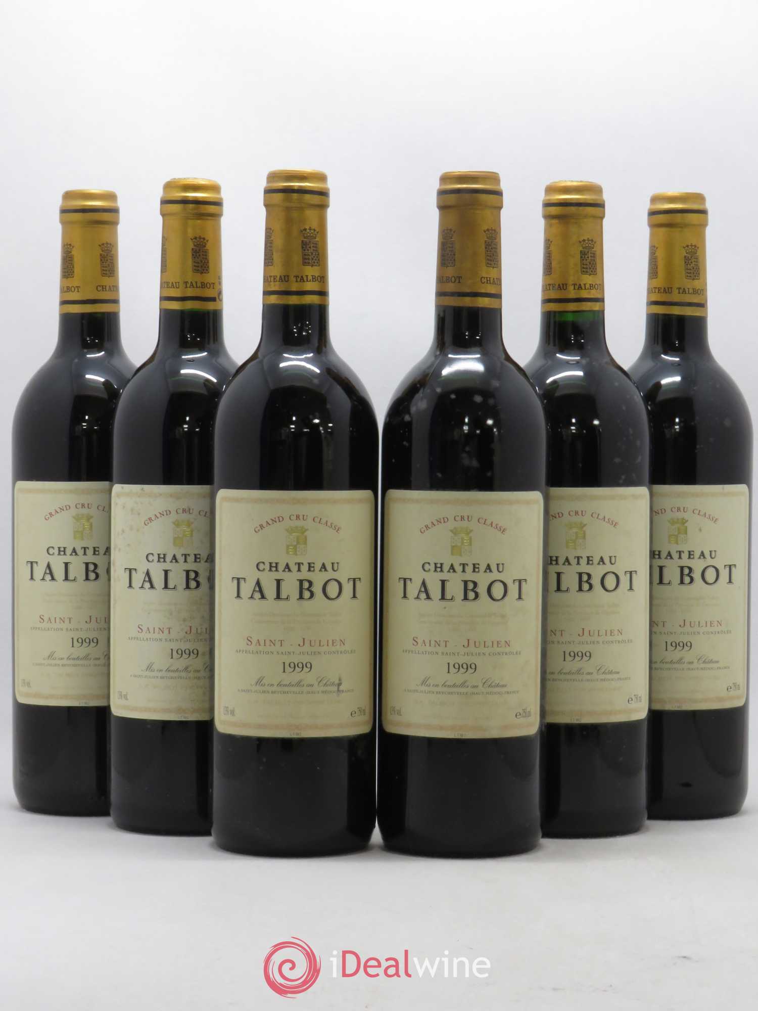 Château Talbot 4ème Grand Cru Classé 1999 - Lot de 6 bouteilles - 0
