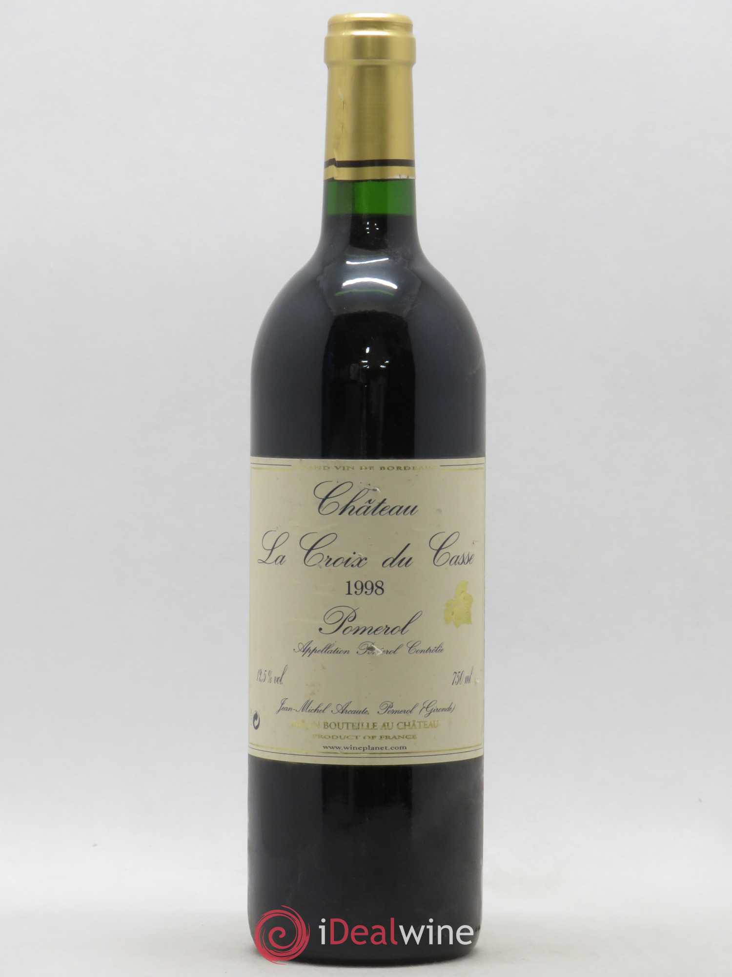 Château la Croix du Casse 1998 - Lot de 1 bouteille - 0