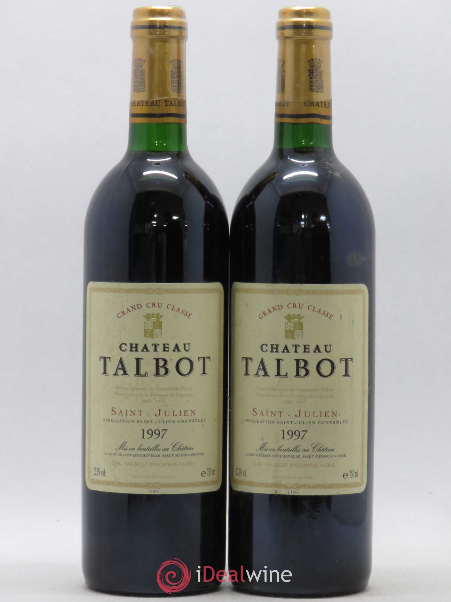 Château Talbot 4ème Grand Cru Classé 1997 - Lot de 2 bouteilles - 0