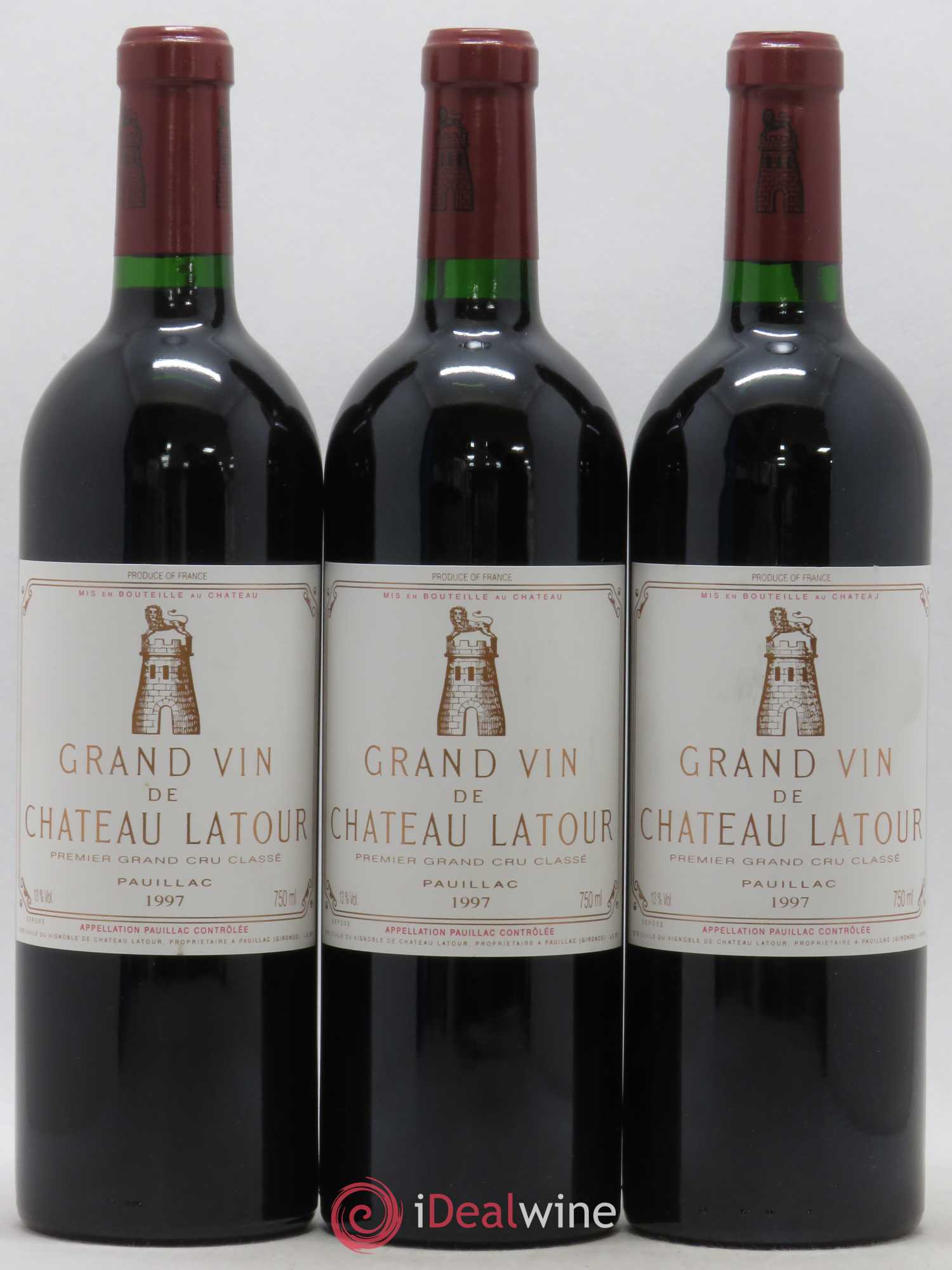 Château Latour 1er Grand Cru Classé 1997 - Lot de 3 bouteilles - 0