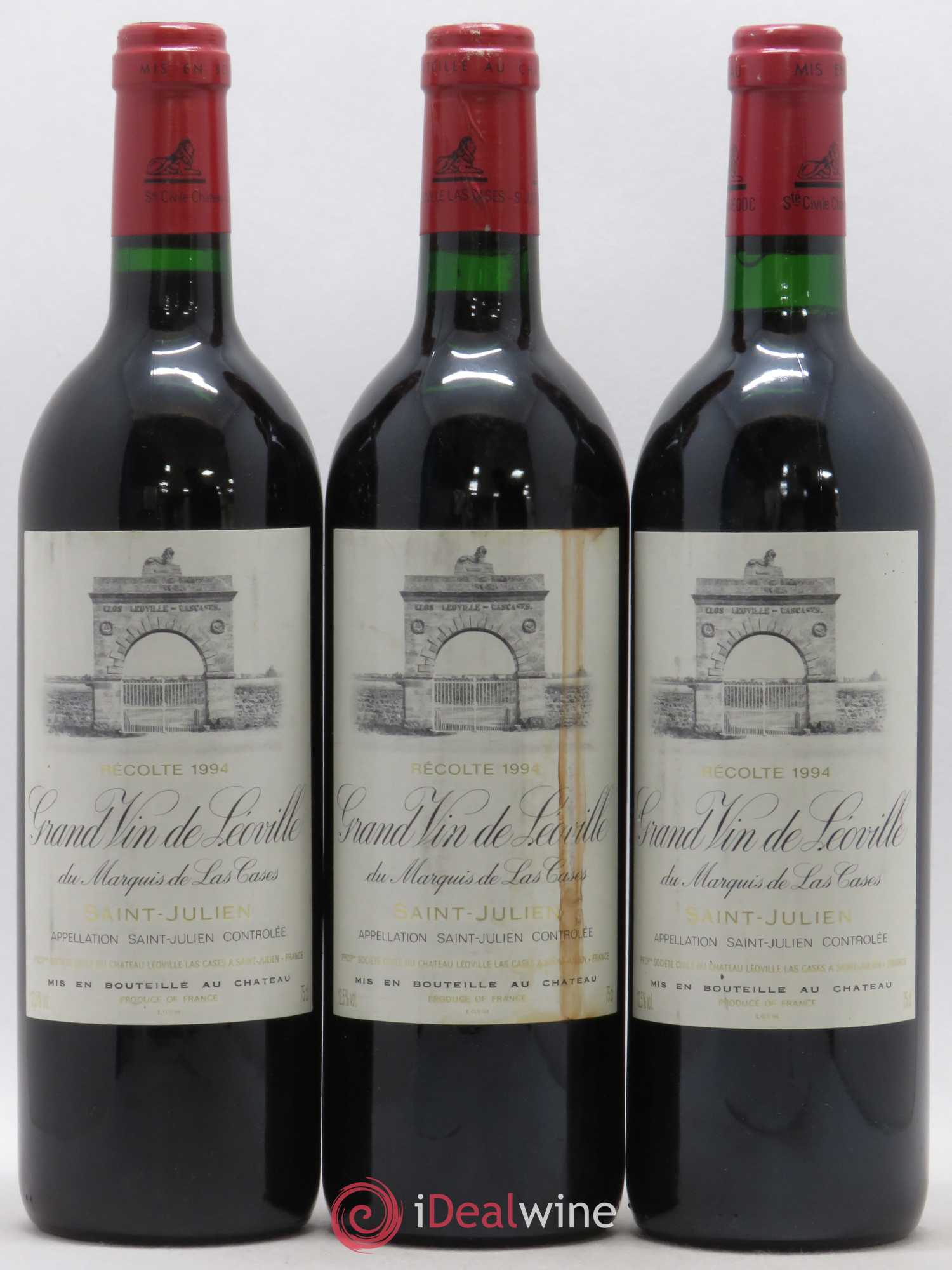 Château Léoville Las Cases 2ème Grand Cru Classé 1994 - Lot de 3 bouteilles - 0
