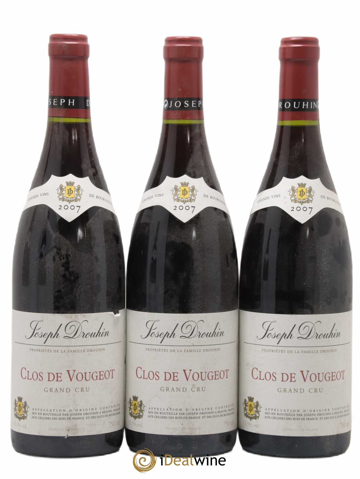 Clos de Vougeot Grand Cru Joseph Drouhin 2007 - Lot de 3 bouteilles - 0