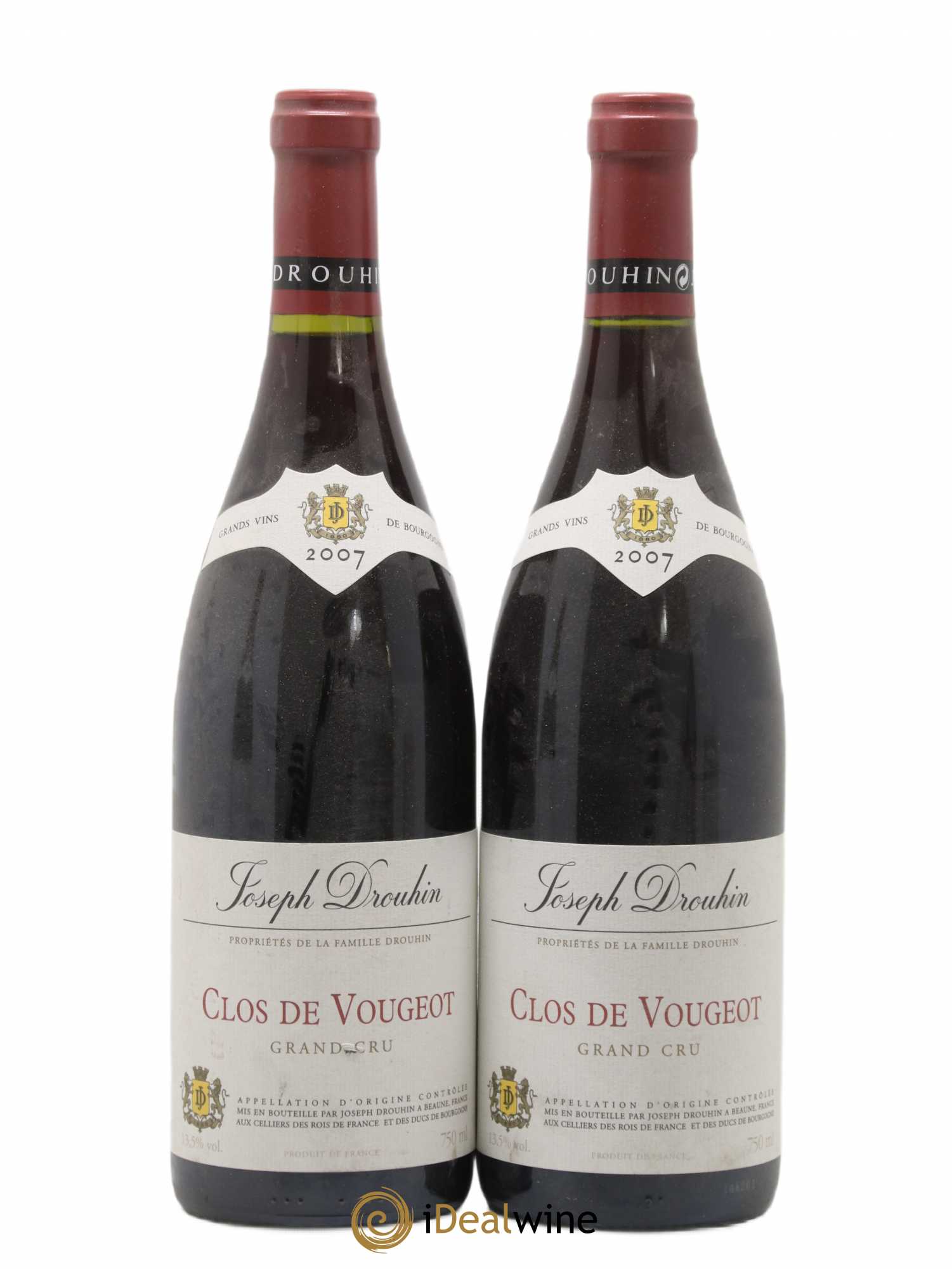 Clos de Vougeot Grand Cru Joseph Drouhin 2007 - Lot de 2 bouteilles - 0