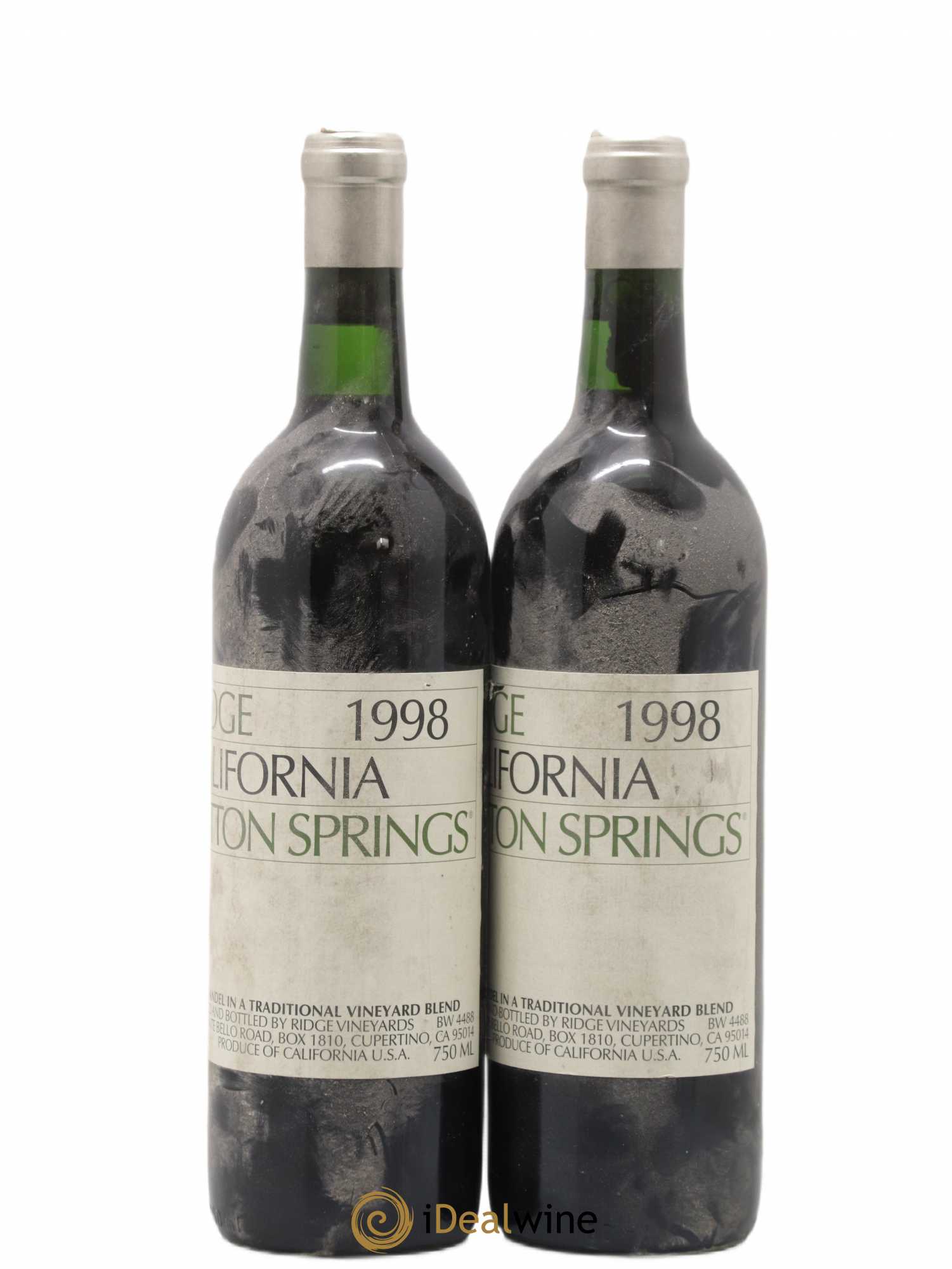 Dry Creek Valley Lytton Springs Ridge Vineyards 1998 - Lot de 2 bouteilles - 1