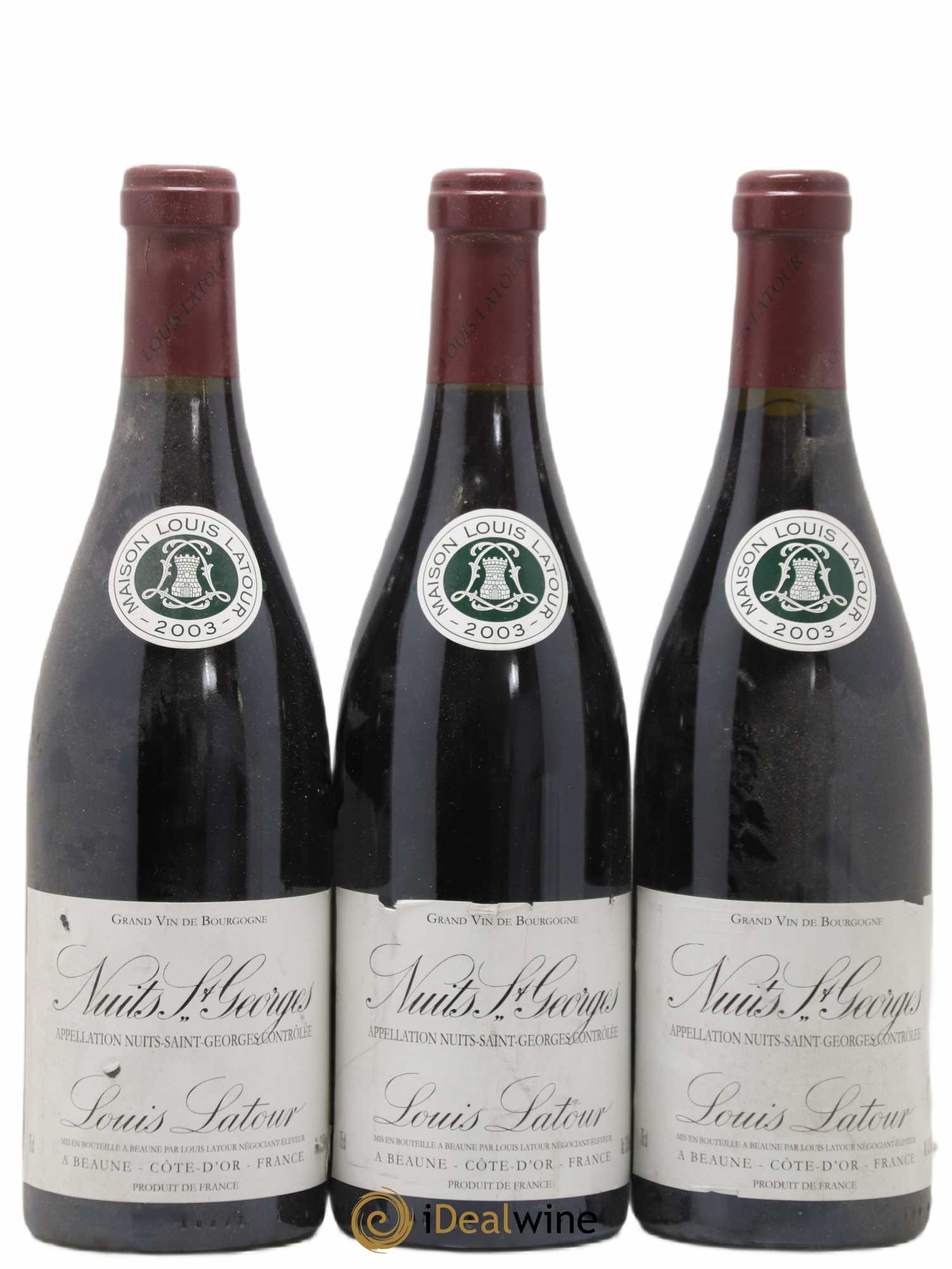 Nuits-Saint-Georges Louis Latour 2003 - Lot de 3 bouteilles - 0
