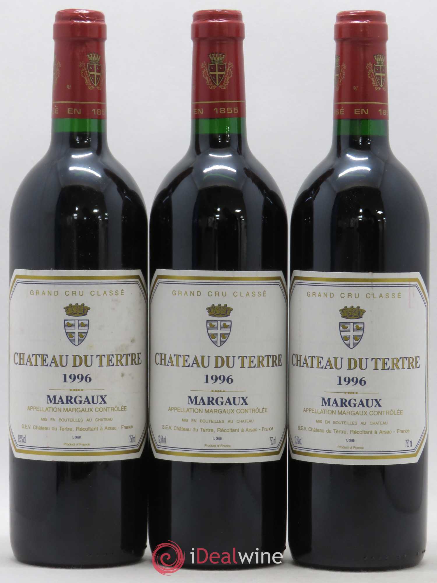 Château du Tertre 5ème Grand Cru Classé 1996 - Lot de 6 bouteilles - 1