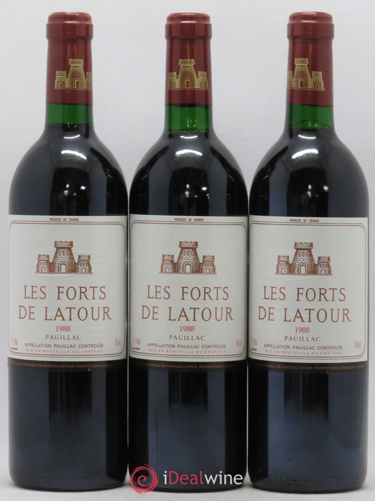 Les Forts de Latour Second Vin 1988 - Lot de 3 bouteilles - 0