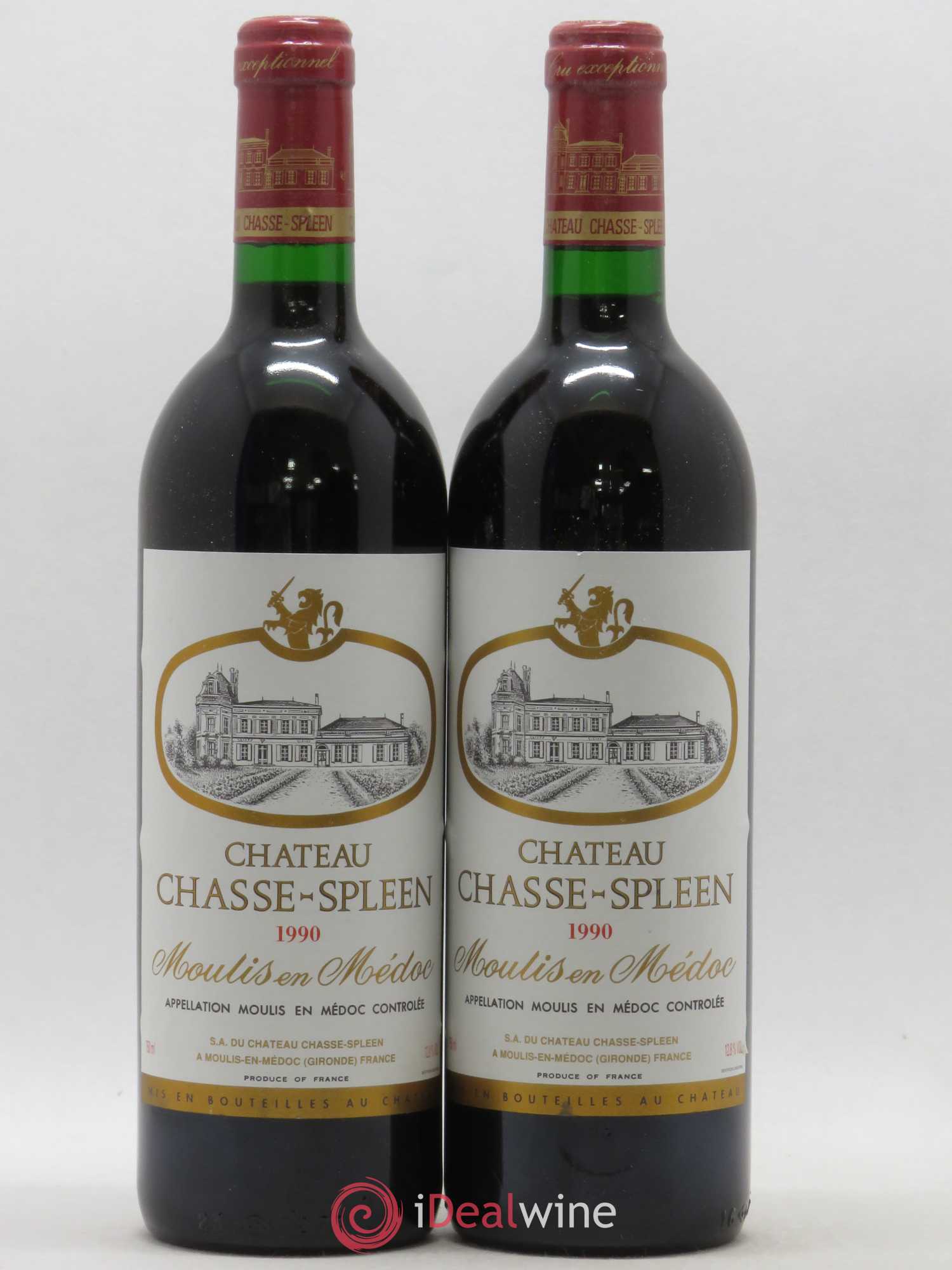 Château Chasse Spleen 1990 - Lot de 2 bouteilles - 0