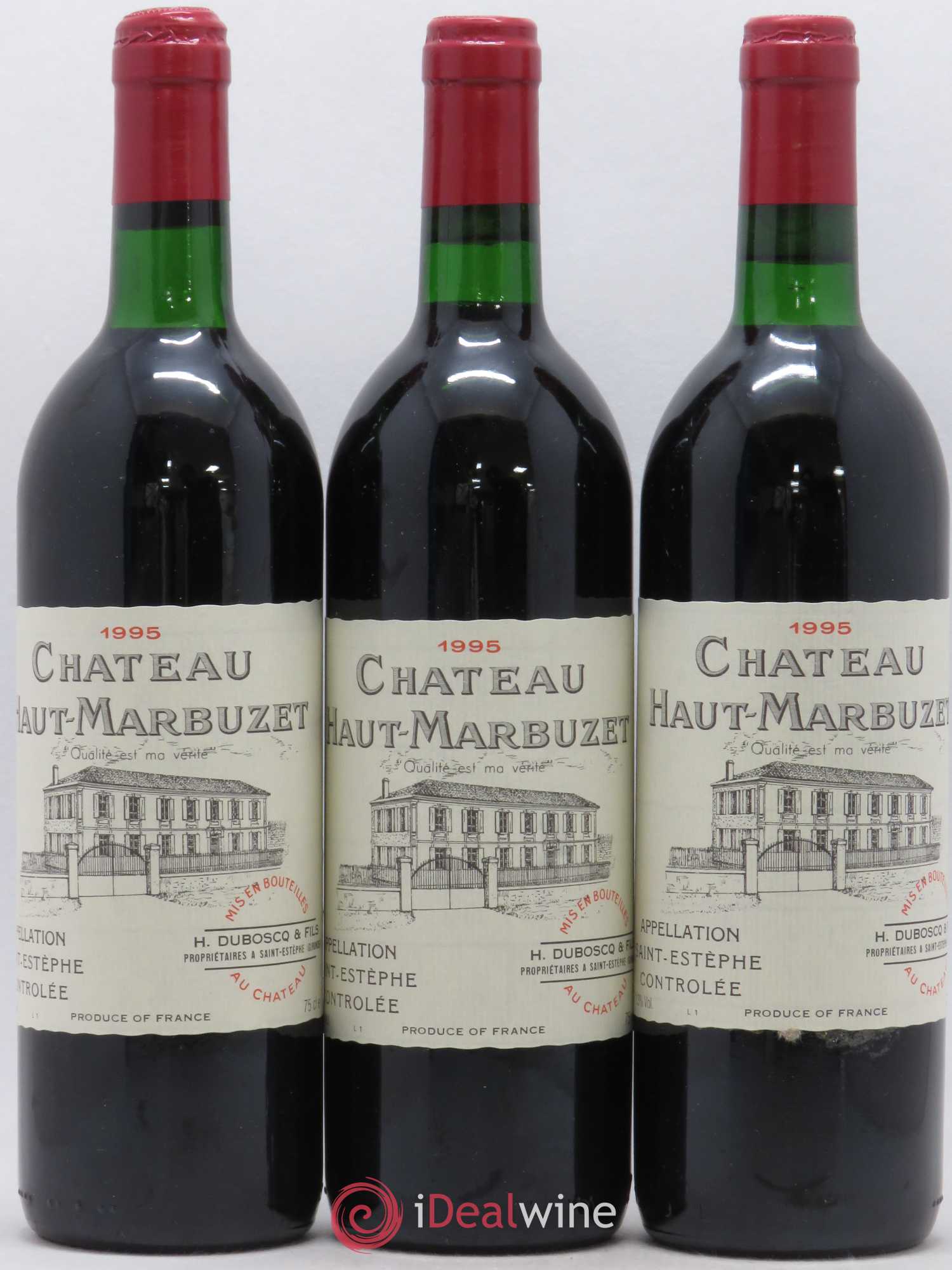 Château Haut Marbuzet 1995 - Lot de 6 bouteilles - 1