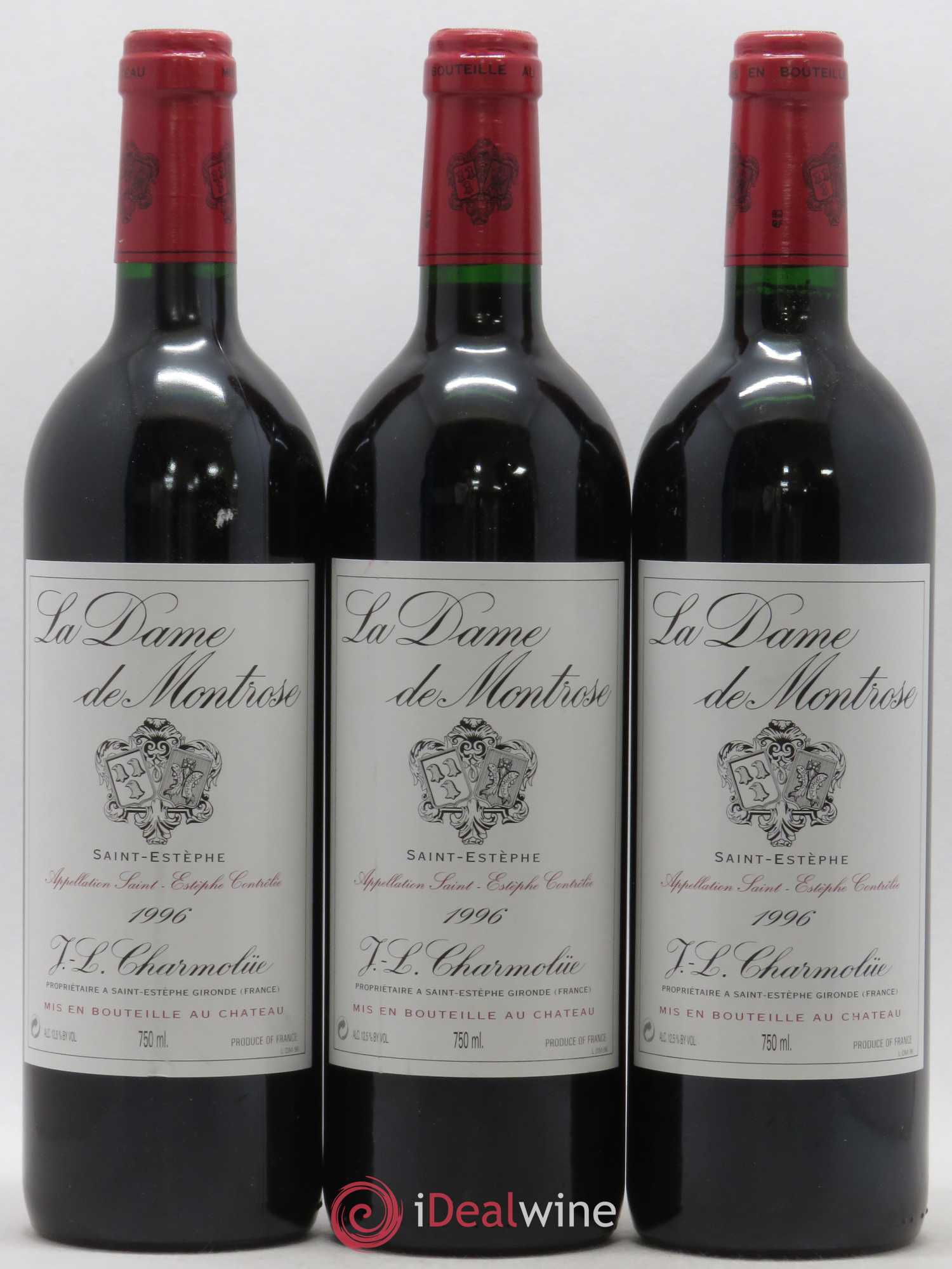 La Dame de Montrose Second Vin 1996 - Lot de 3 bouteilles - 0