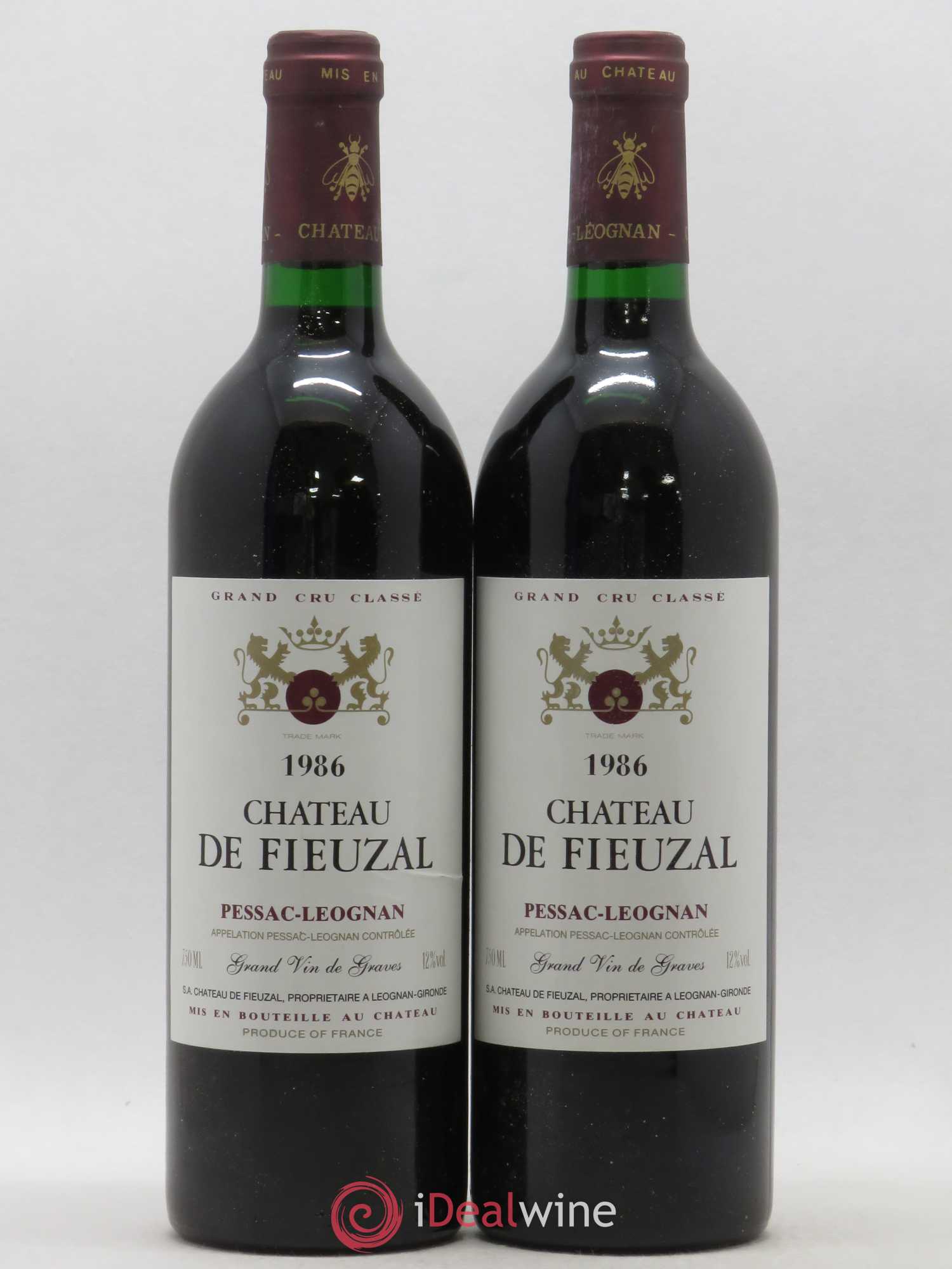 Château de Fieuzal Cru Classé de Graves 1986 - Lot de 2 bouteilles - 0
