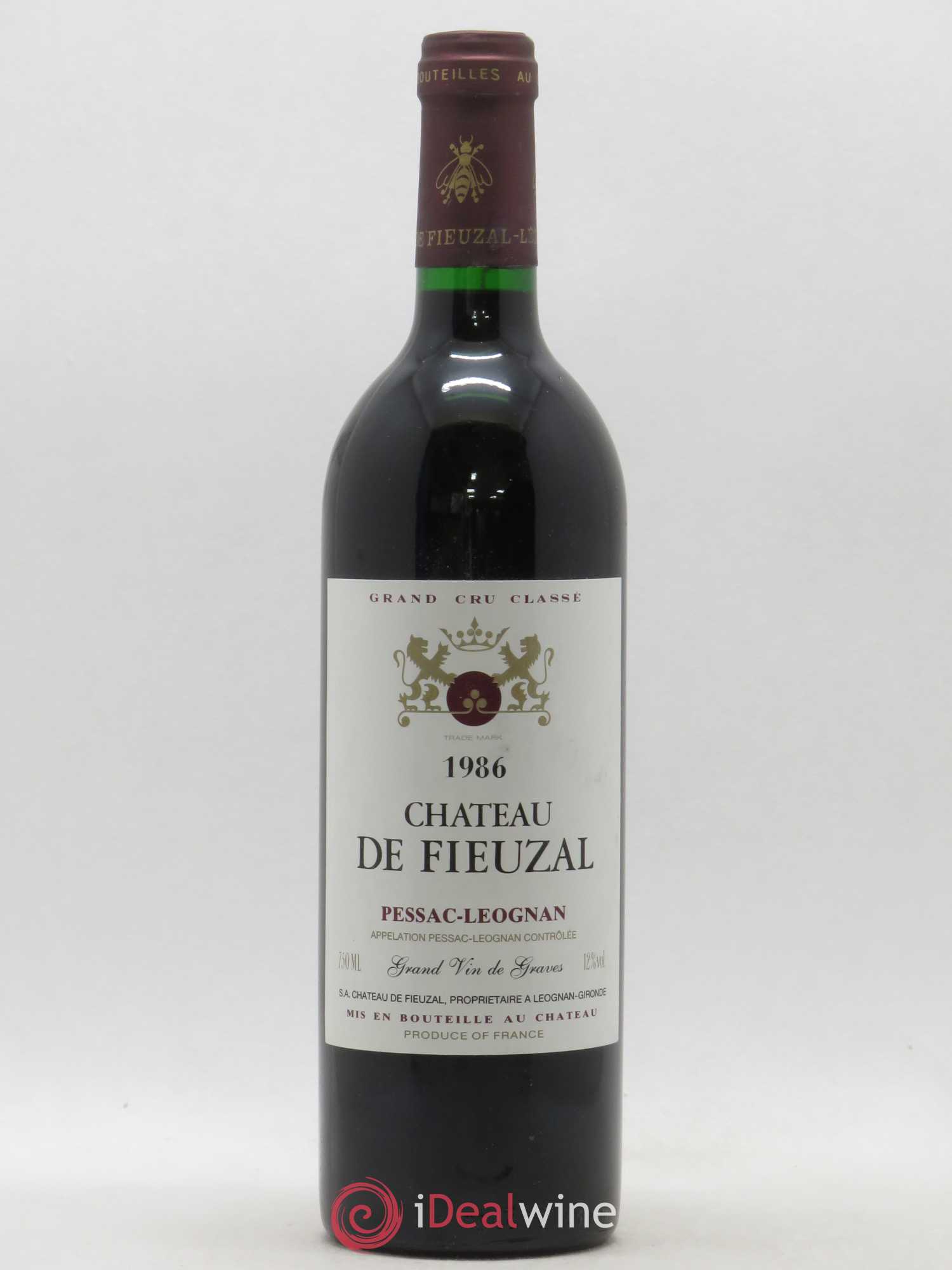 Château de Fieuzal Cru Classé de Graves 1986 - Lot de 1 bouteille - 0