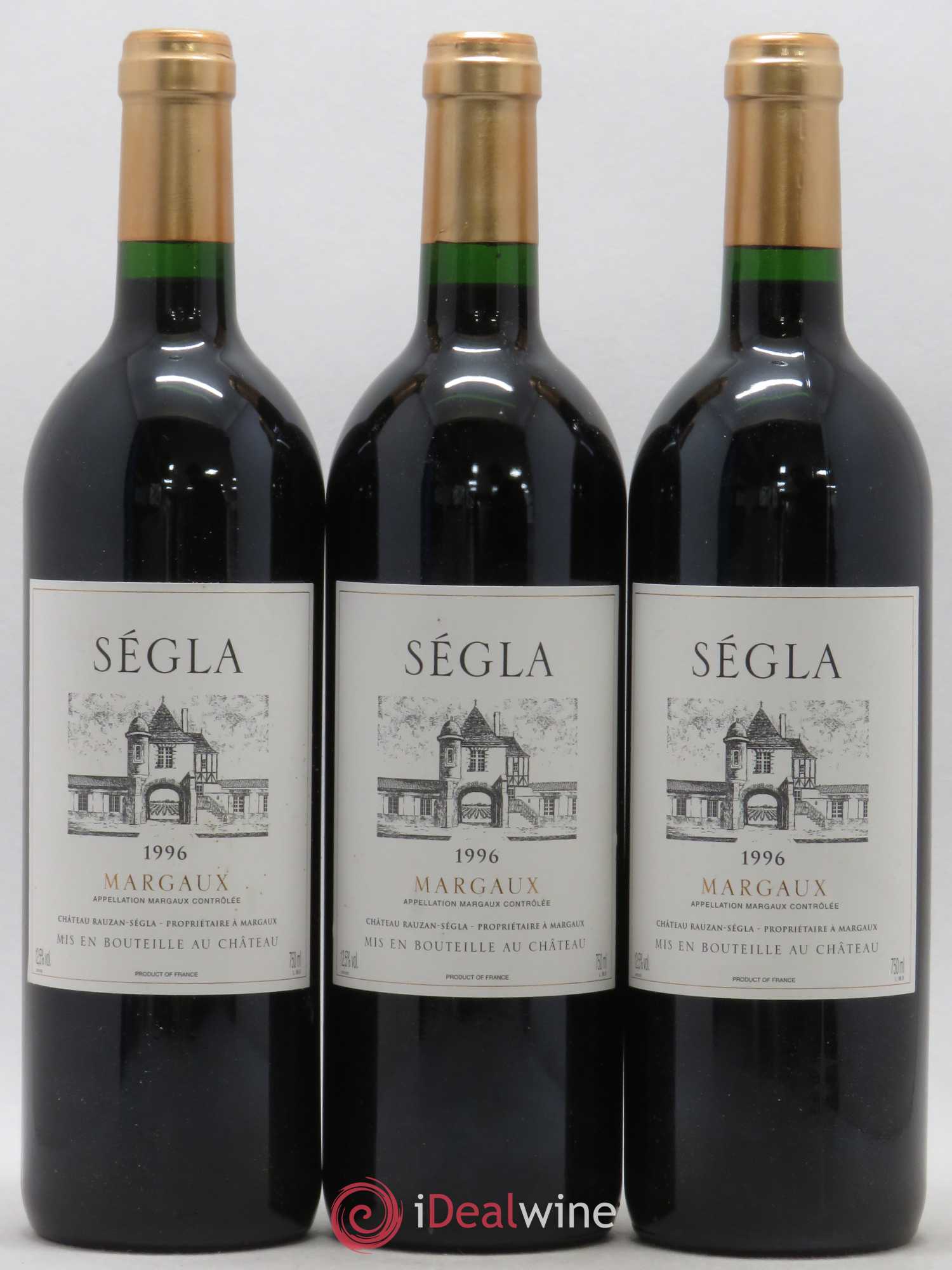 Ségla de Rauzan-Ségla 1996 - Lot of 3 bottles - 0