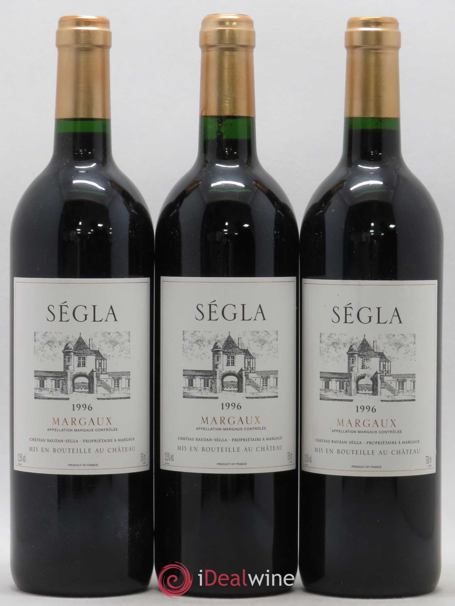 Ségla de Rauzan-Ségla 1996 - Lot de 3 bouteilles - 0